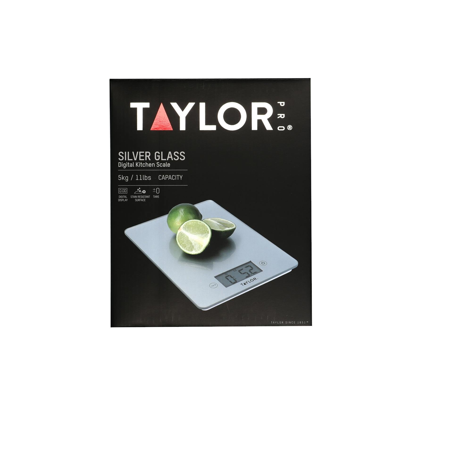 Taylor Unisex Silver Glass Digital 5Kg Kitchen Scales - Image 3