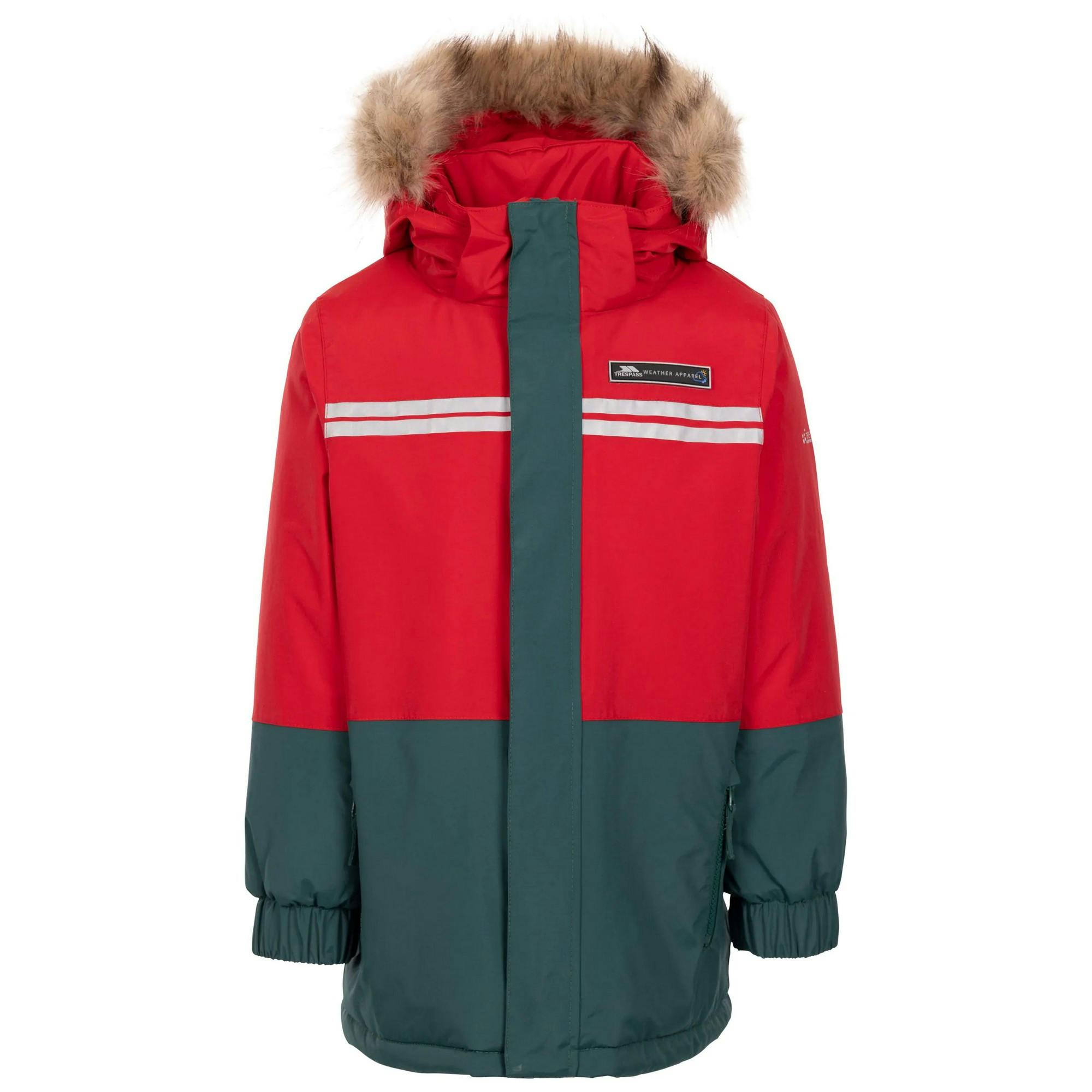 Trespass Red Childrens/Kids Laytone Raincoat - 7-8 Years - 100% Polyester