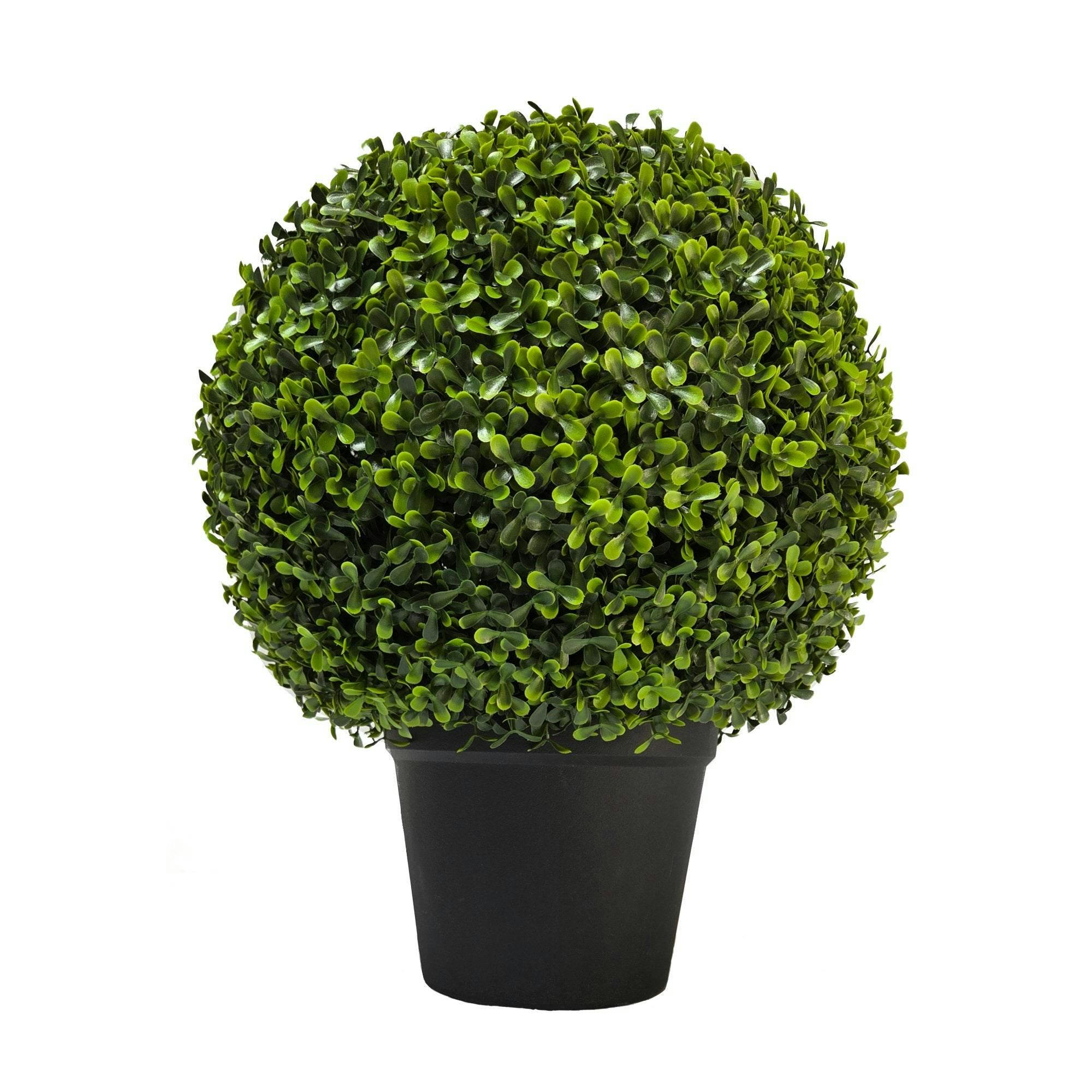 True Products Green Artificial Pittosporum Topiary Ball - 35Cm
