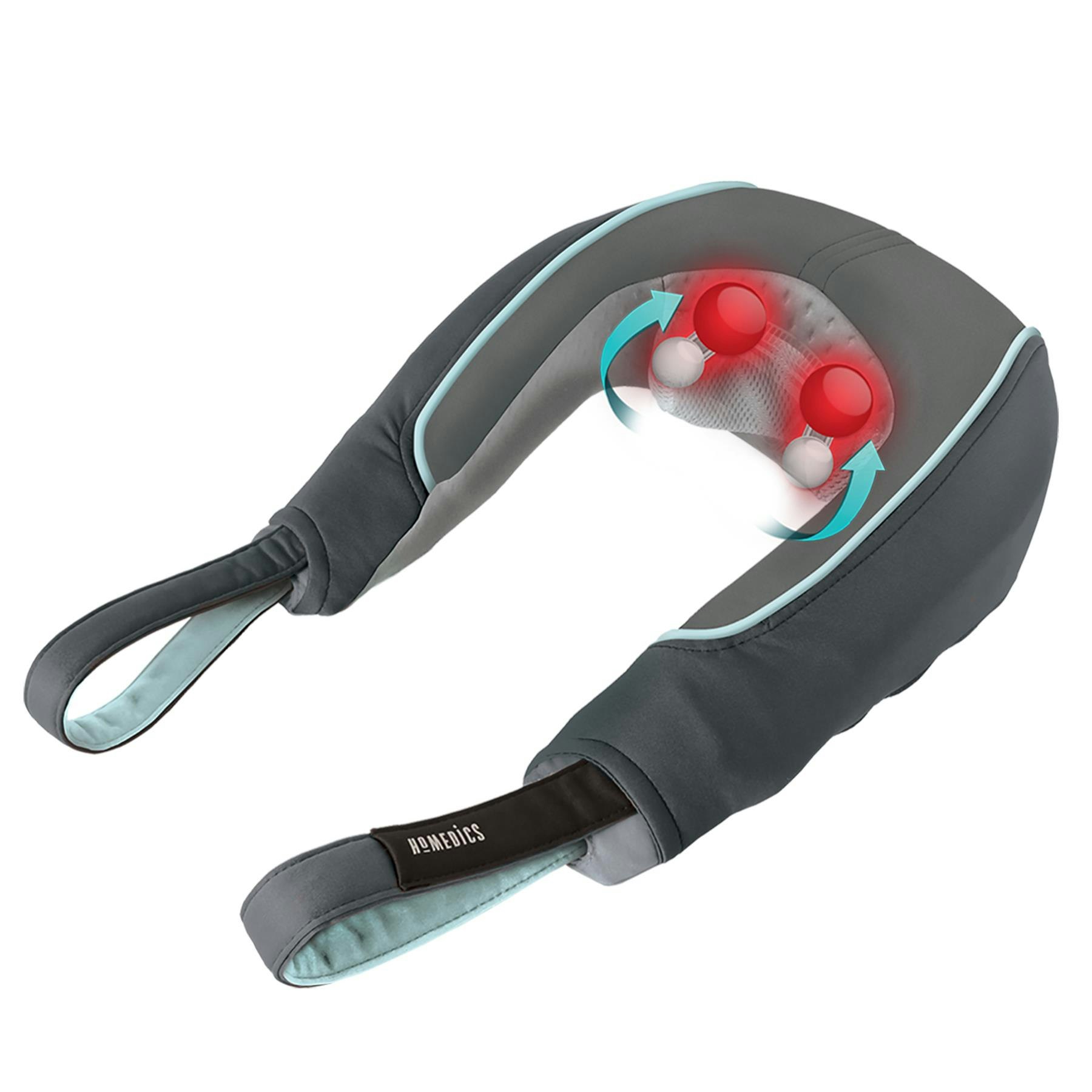 Homedics Grey Shiatsu Massager Heat, Rotating Massagers For Neck And Shoulders - 1 - Neck Massager