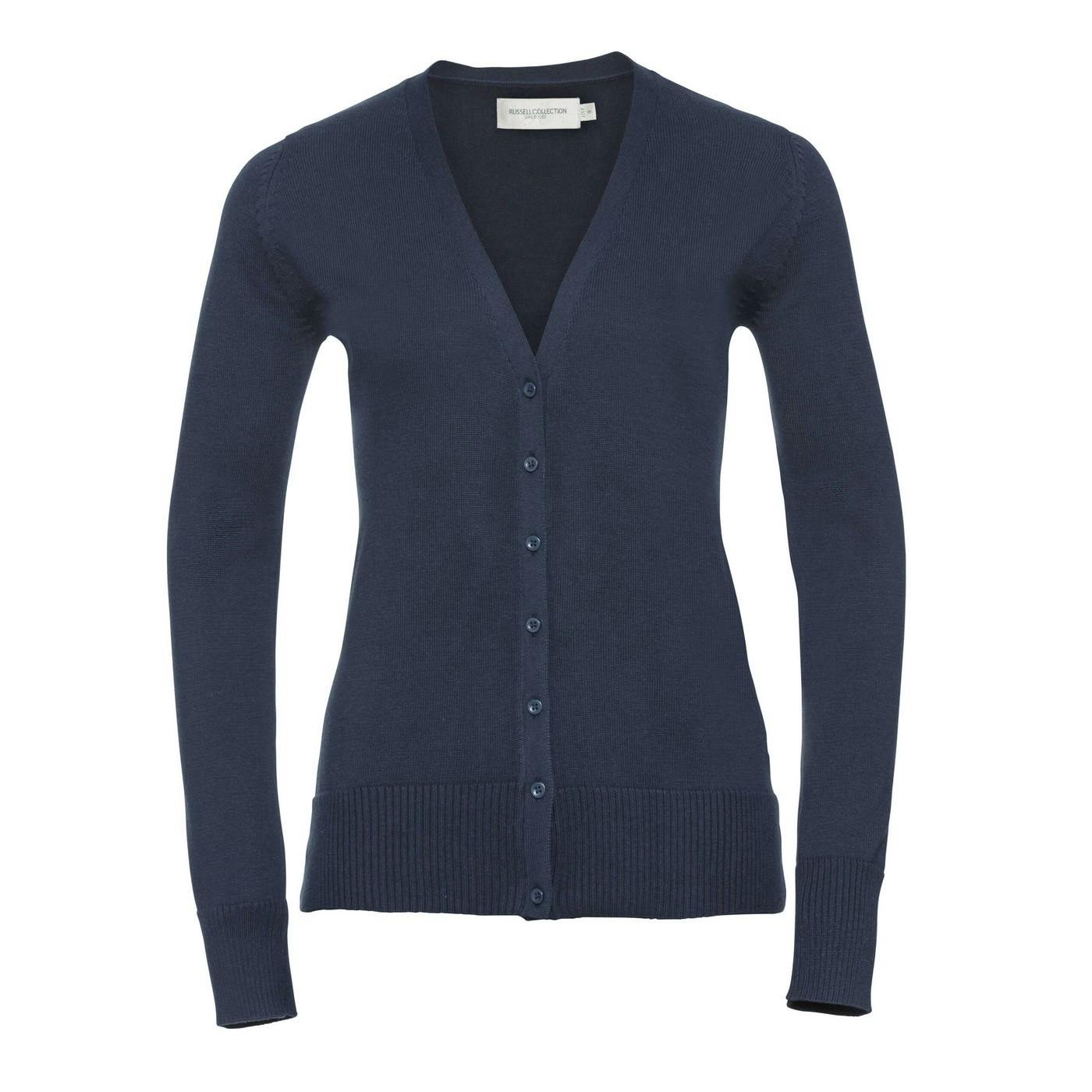 Russell Collection Women's / Deep V Cardigan - French Navy - French Navy - Xxs