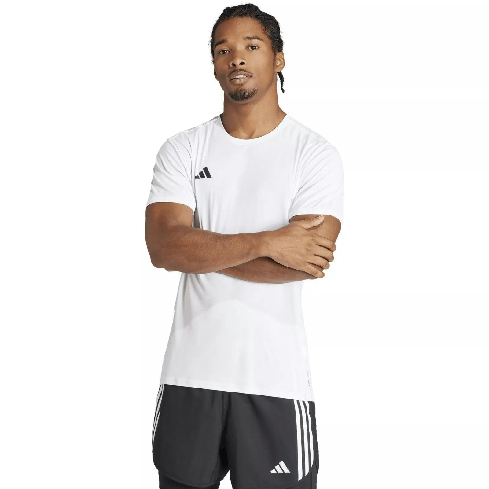 Adidas Men's White Adizero Aeroready Running T-Shirt In1157 - S