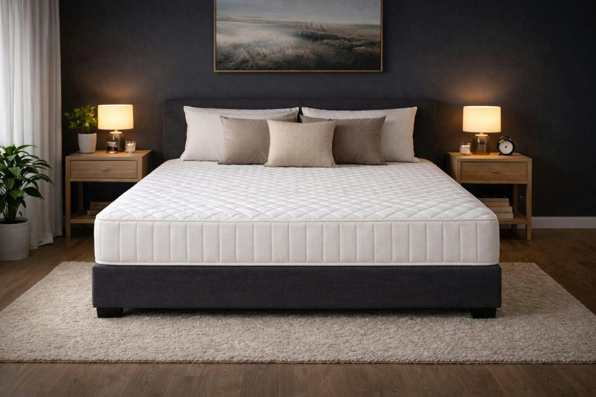 Nexus Mattress Light Supportive Diamond Memory Foam Open Coil Sprung Mattress - King