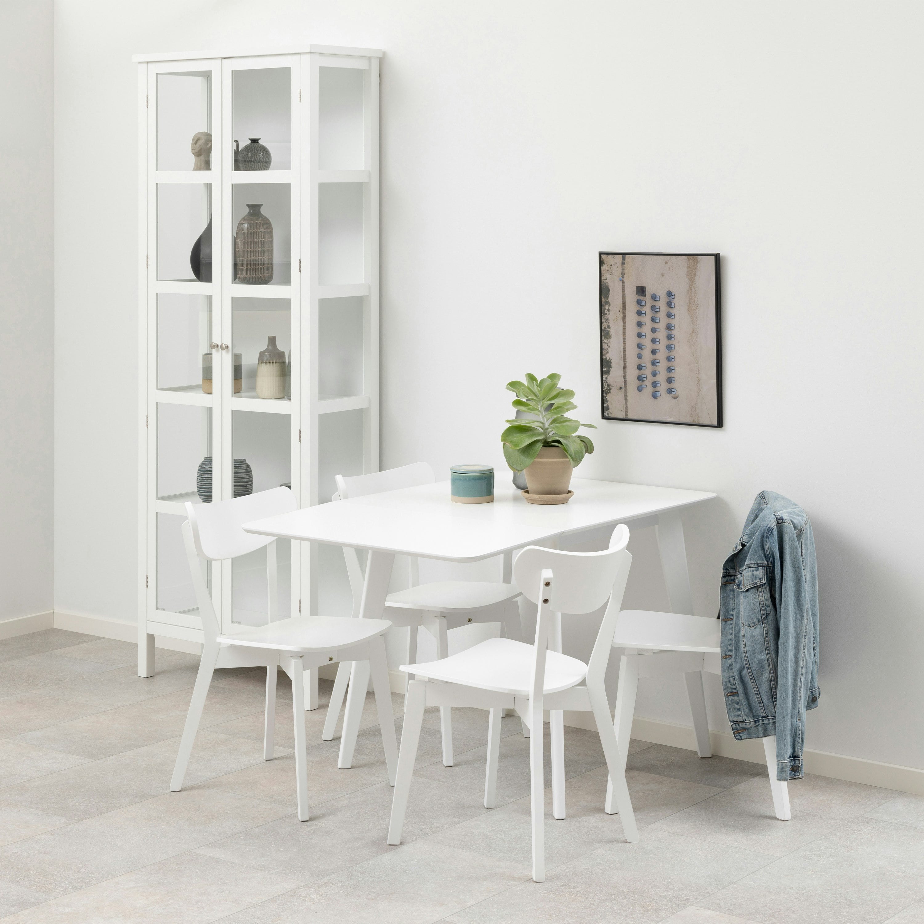 Florence Roxby White 4 Seater Dining Set - Image 3