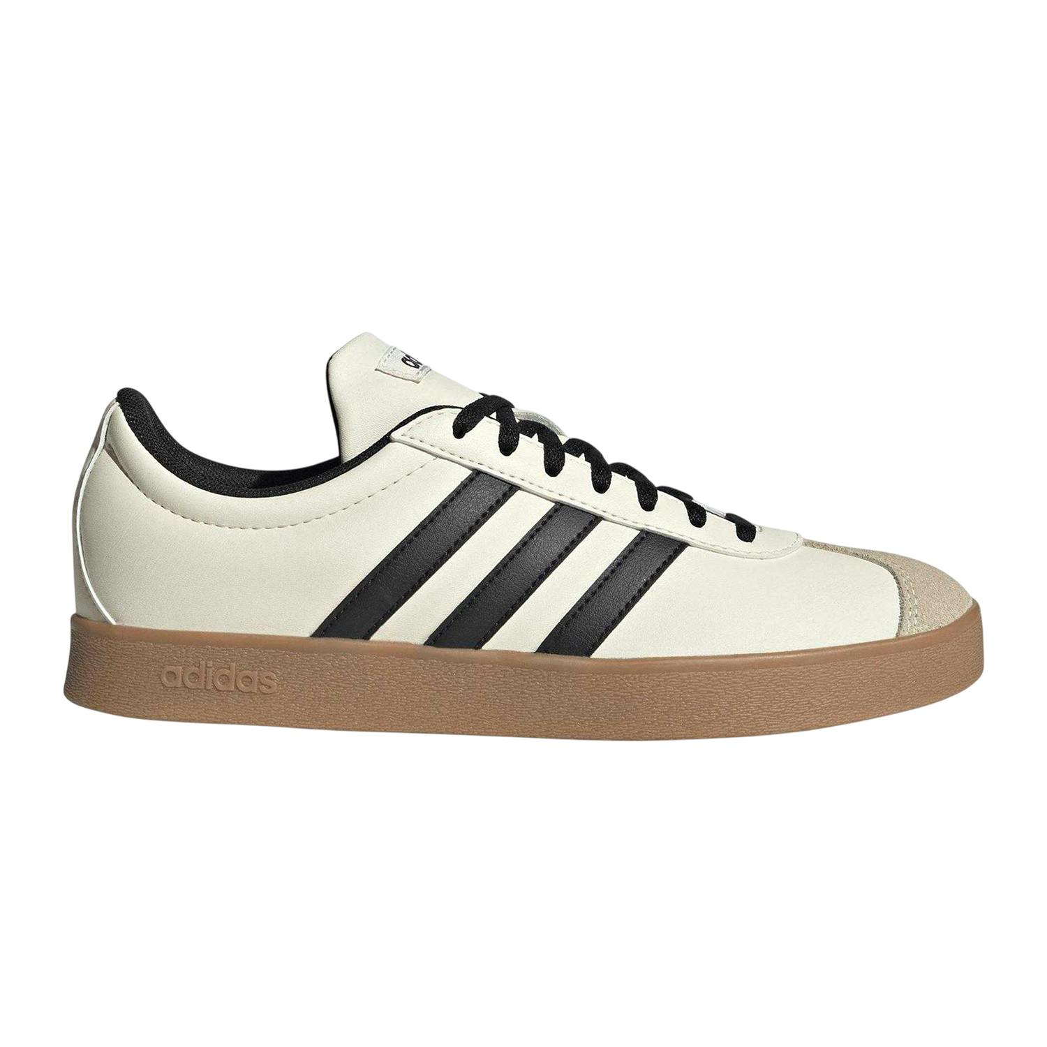 Adidas Women's White 3 Stripes Synthetic Trainers - Off /Gum - 6.5 Uk - Off /Gum - 100% Mixed