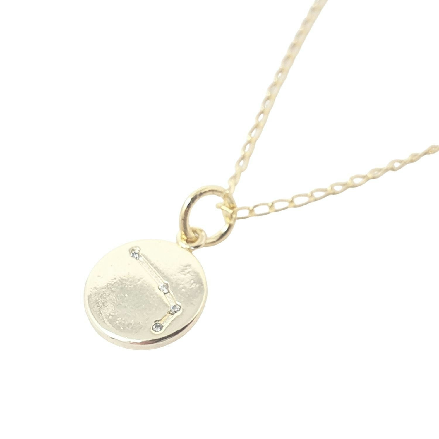 Harfi Gold Aries Plated Constellation Star Map Pendant Charm Necklace
