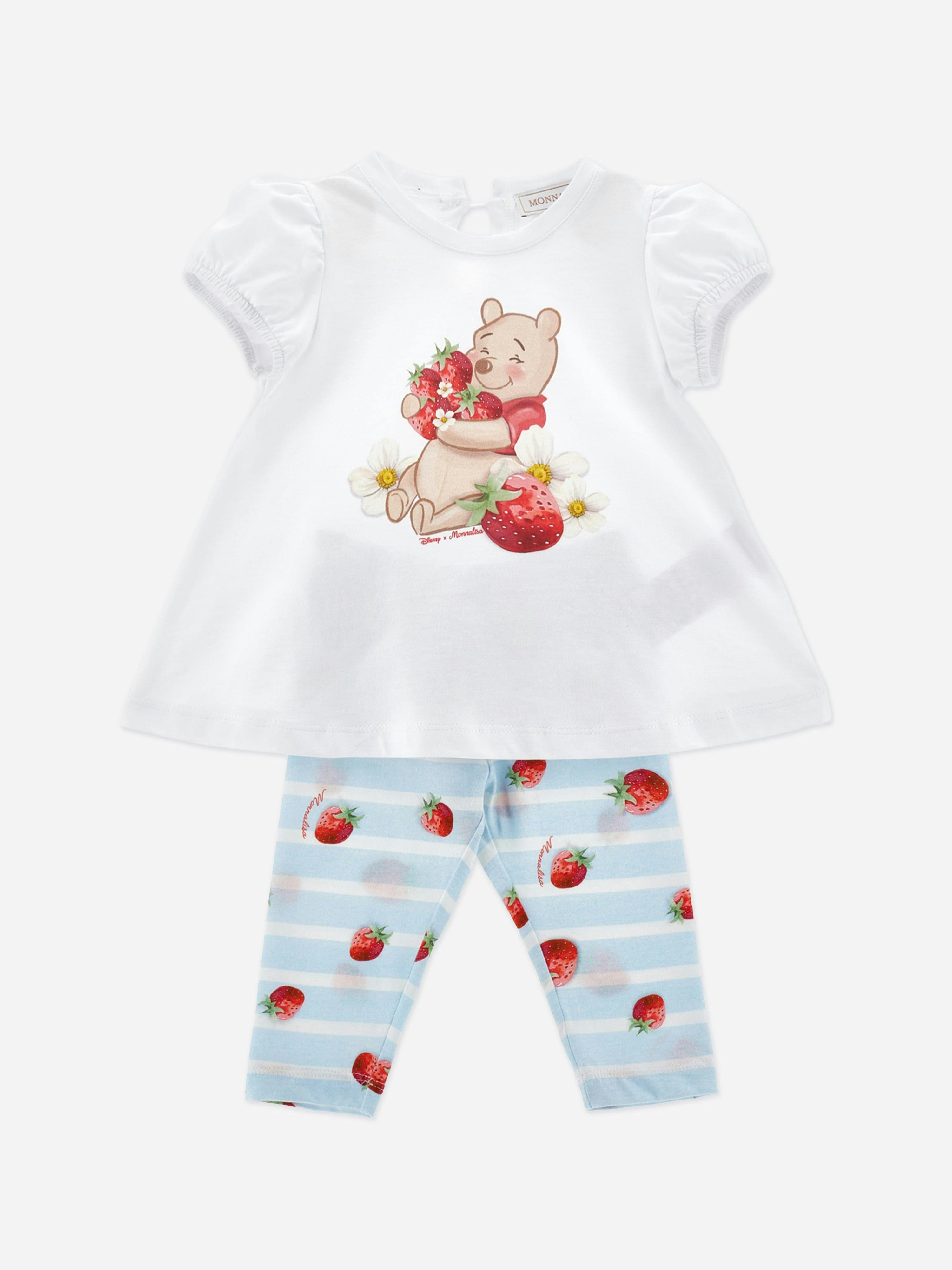 Monnalisa Women's Blue Baby Girls Winnie The Pooh Leggings Set In - 9 Mths