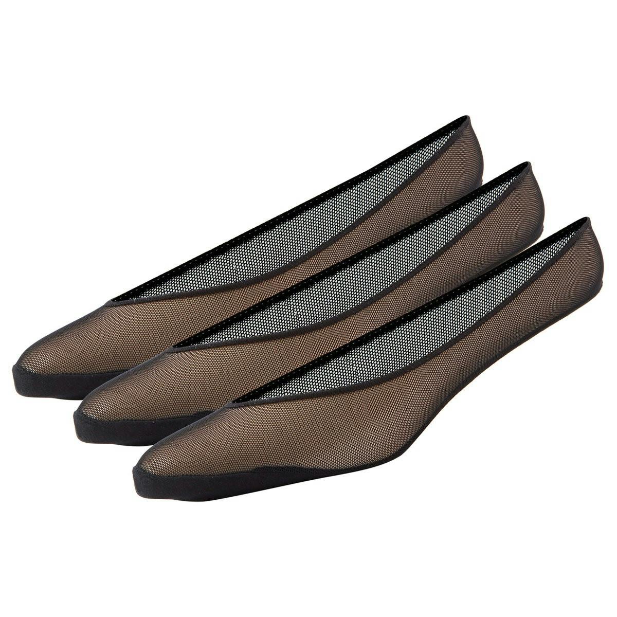 Superga Women's Black / No Show Socks (Pack Of 3) - One Size - 74% Viscose/19% Polyester/6% Nylon/1% Elastane