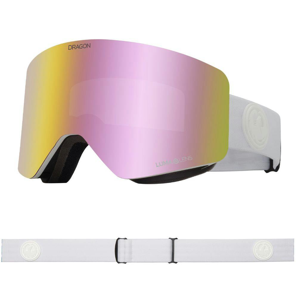 Dragon Pink/Dark R1 Otg - Whiteout With Lumalens Ionized & Lumalens Smoke Lens - Medium Fit