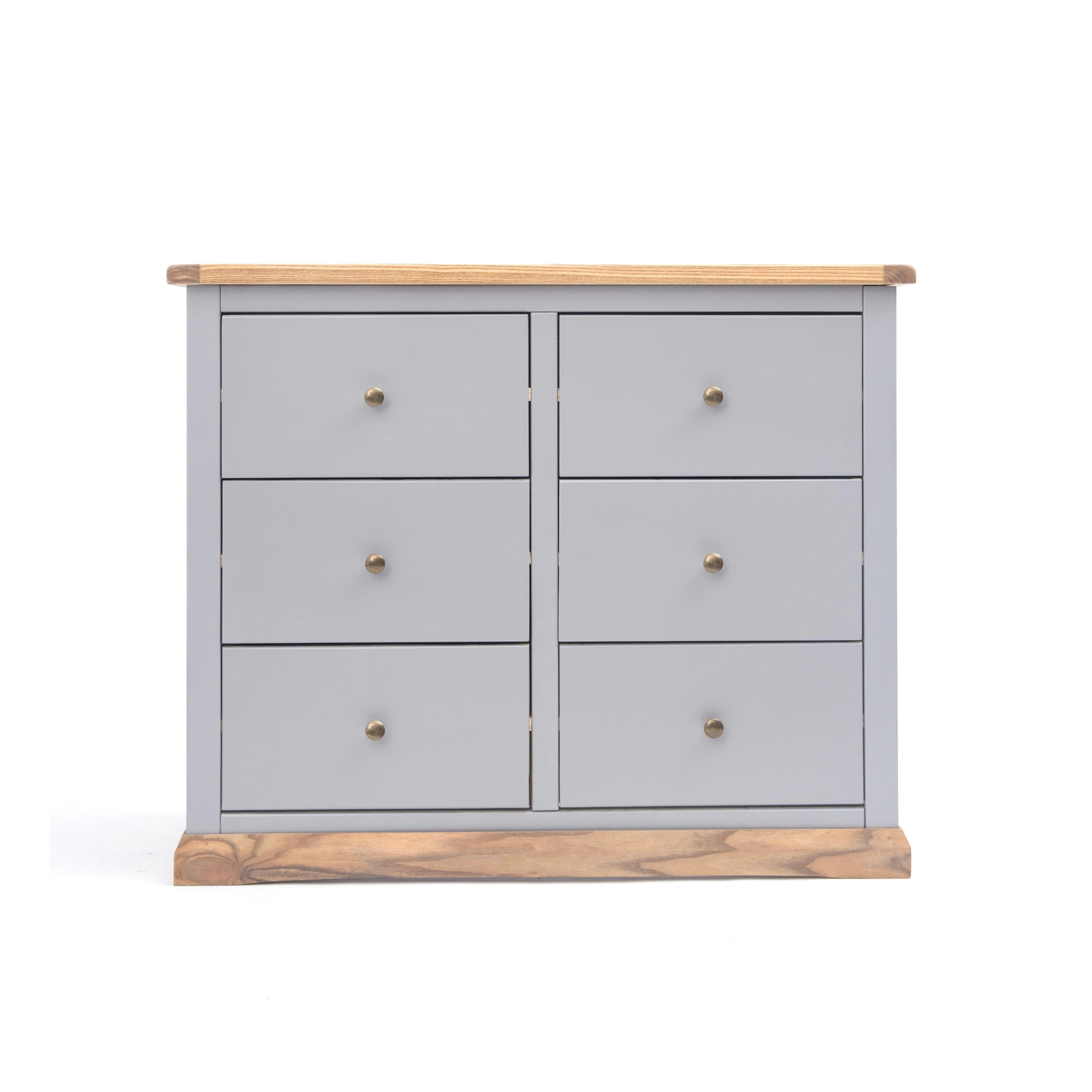 Cabinet Bits Grey Bicarri 6 Drawer Chest Of Drawers Brass Knob