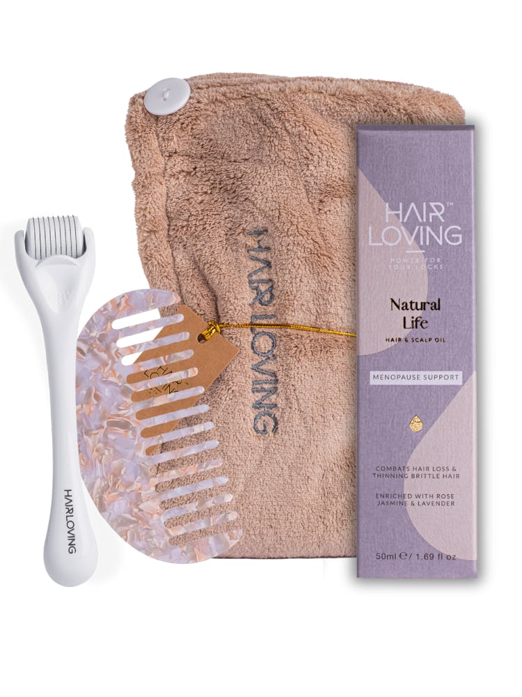 Hair Loving Menopause Hair Care Kit | Natural Support For Hair Thinning & Scalp Health | 4 Steps Menopause Hair Growth Treatment Kit