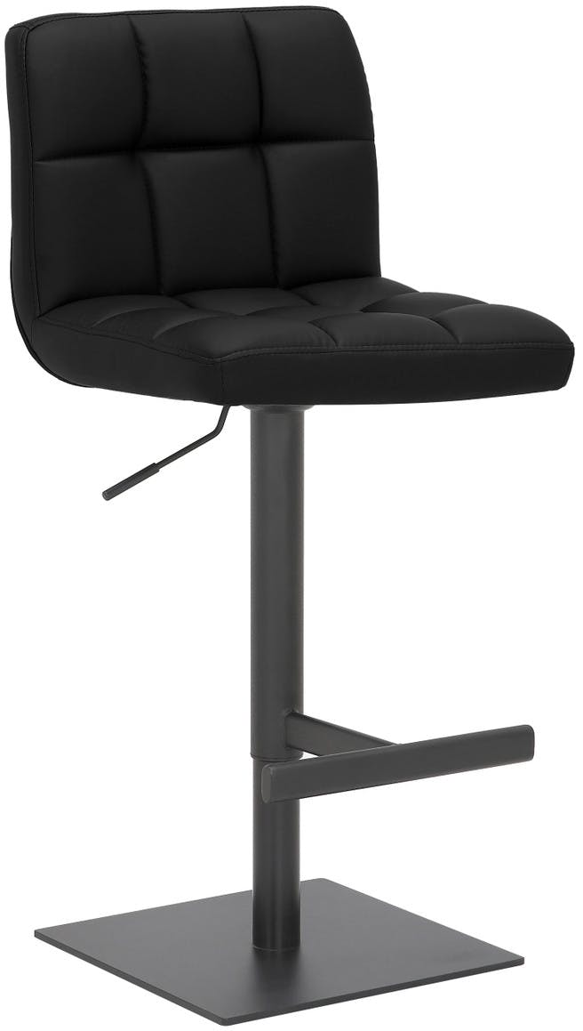 Lamboro Black Deluxe Allegro Bar Stool, Luxury Frame In Matt With Weighted Base Kitchen Bar Stool,