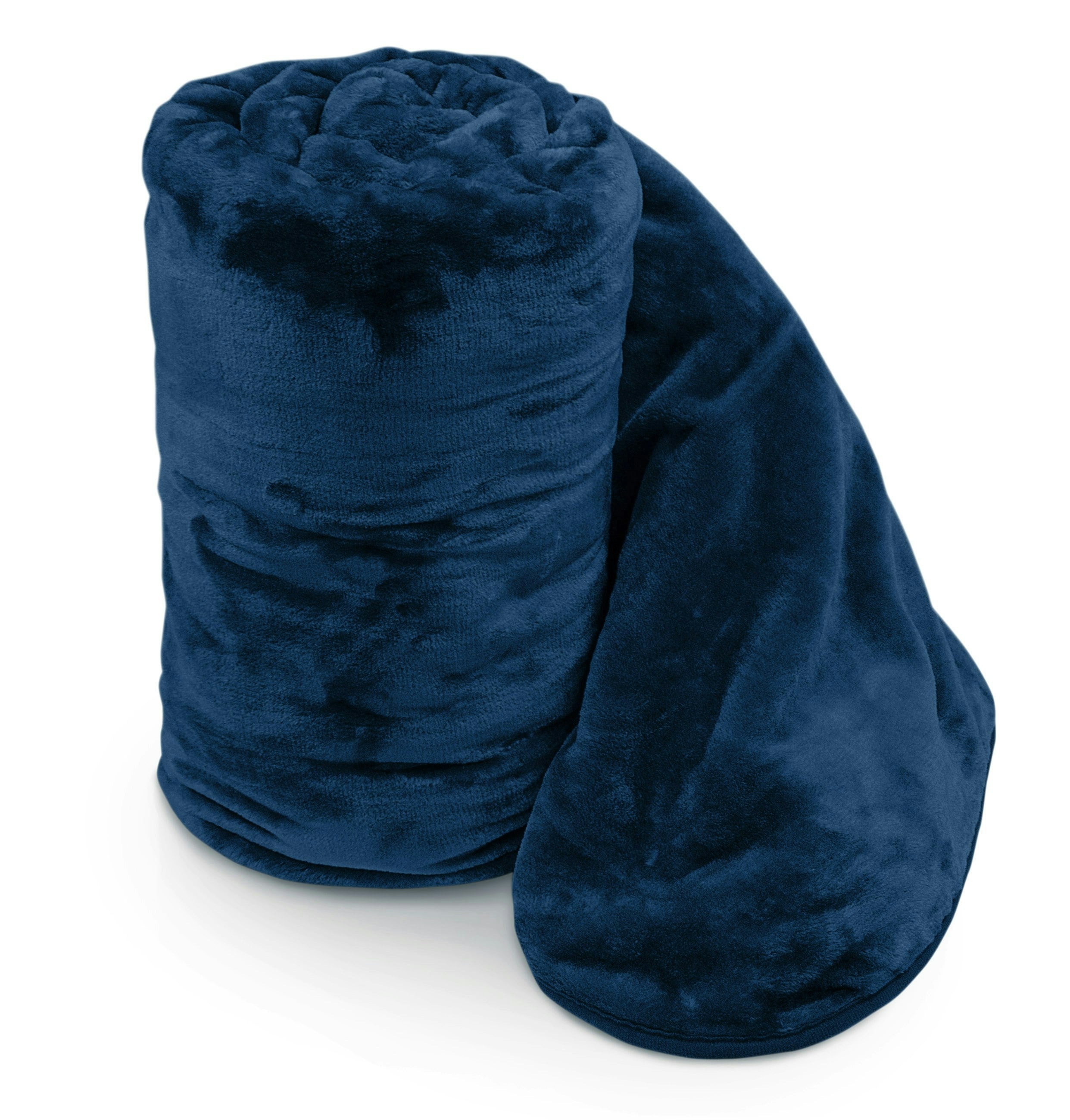 Velosso Faux Mink Thick Heavy Blanket - 150Cm X 200Cm - Navy