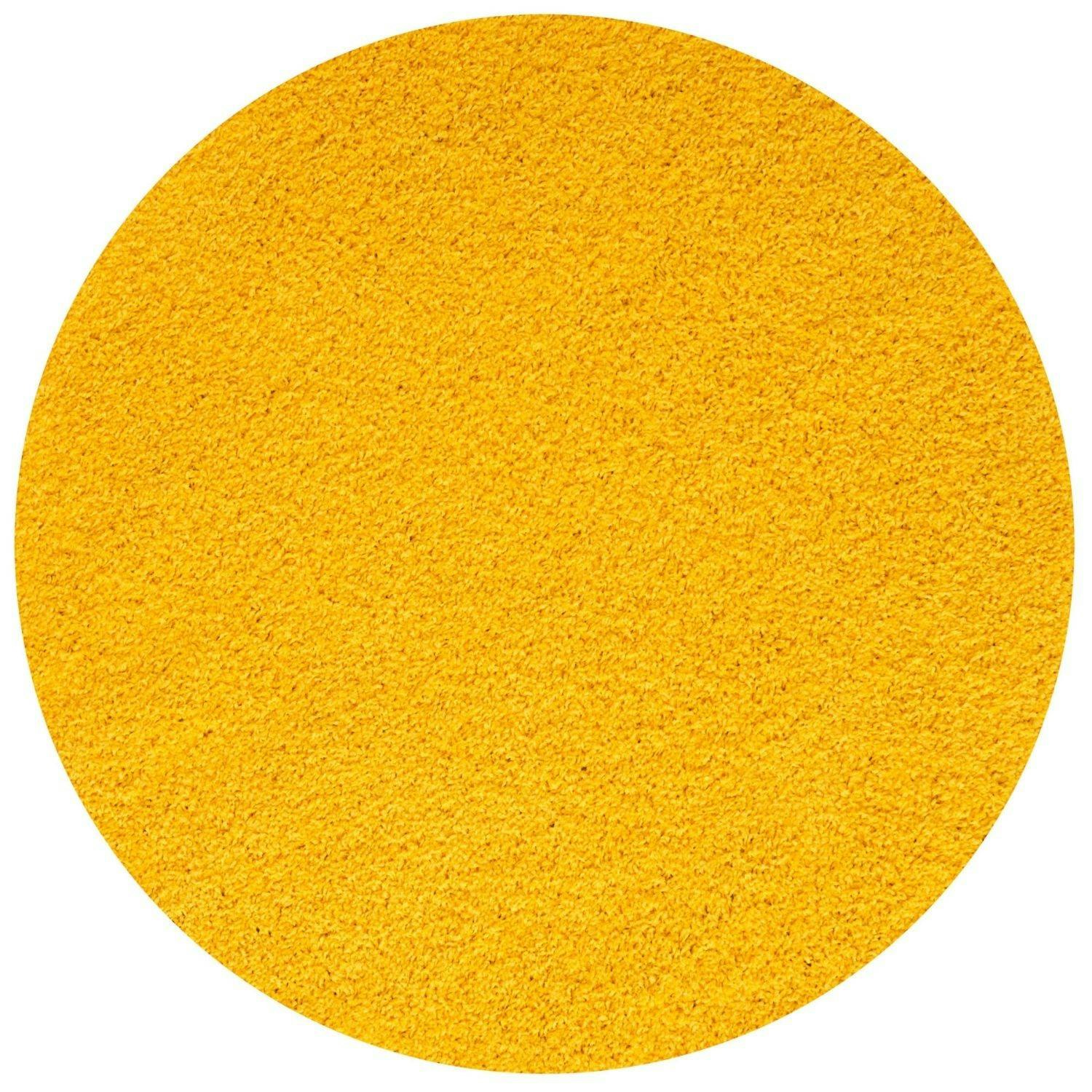Rackhams Yellow Myshaggy Solid Rug - Ø 120 Cm
