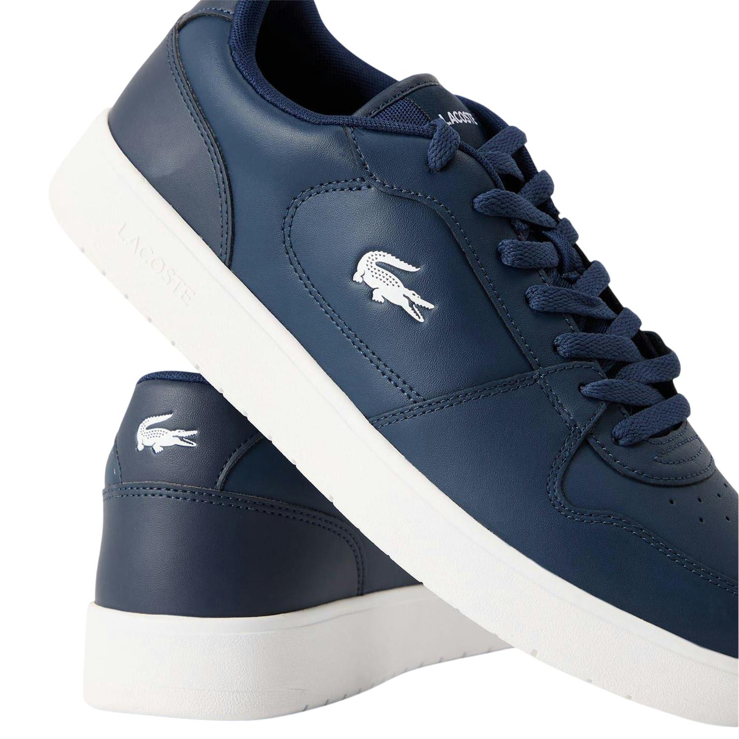 Lacoste Men's White Court Ace Shoes - Navy/ - 11 Uk - Navy/ - 100% Mixed