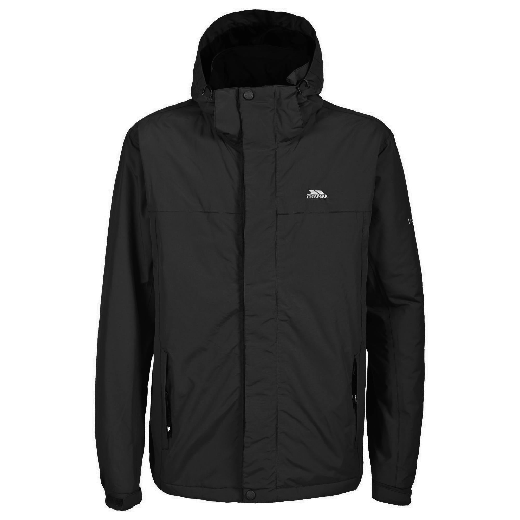 Trespass Men's Black Donelly Waterproof Padded Jacket - Xxxl - 50% Polyester/50% Polyamide Taslan Pu Coating