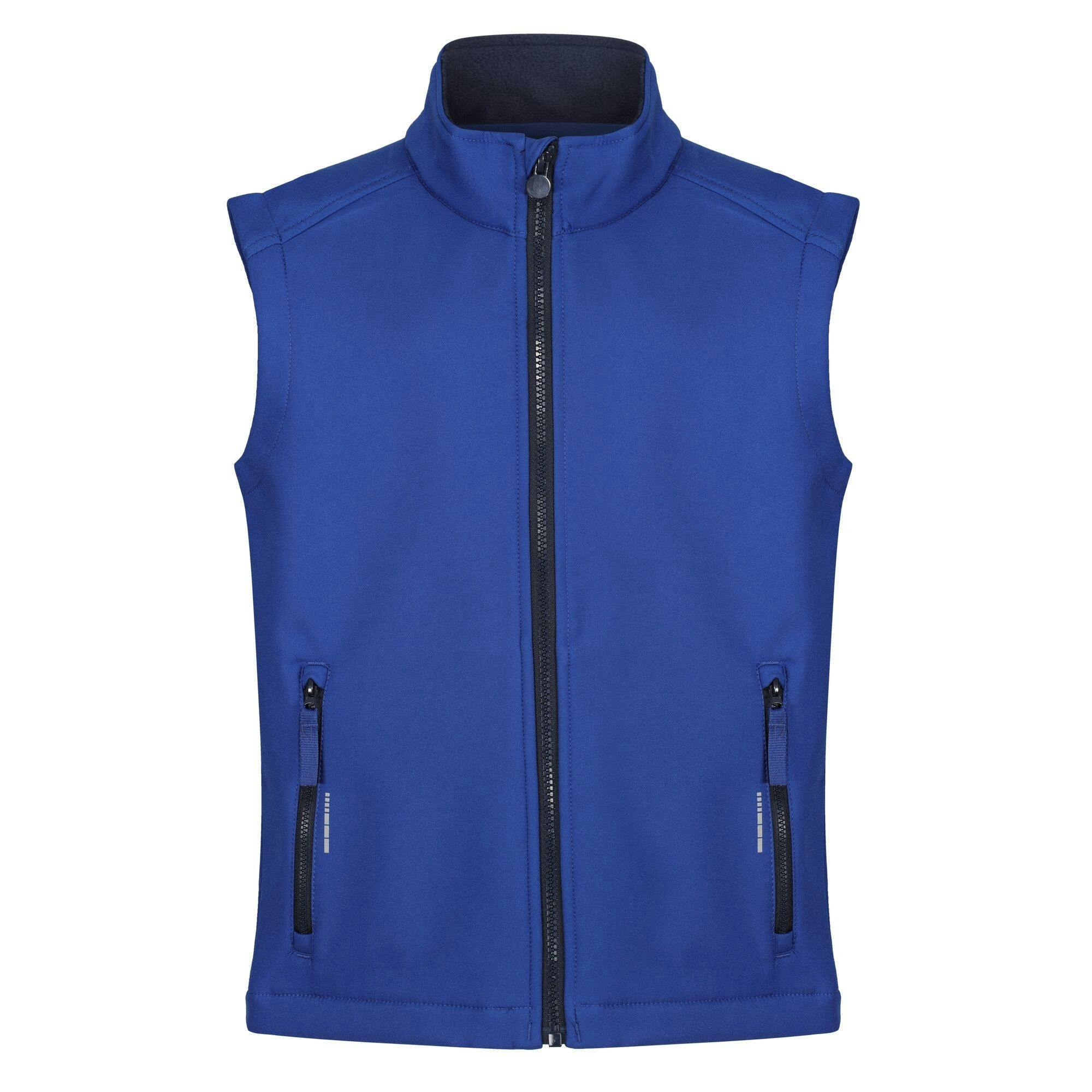Regatta Professional Childrens/Kids Softshell Reflective Gilet - New Royal/Navy - 3-4 Years - New Royal/Navy - 100% Polyester