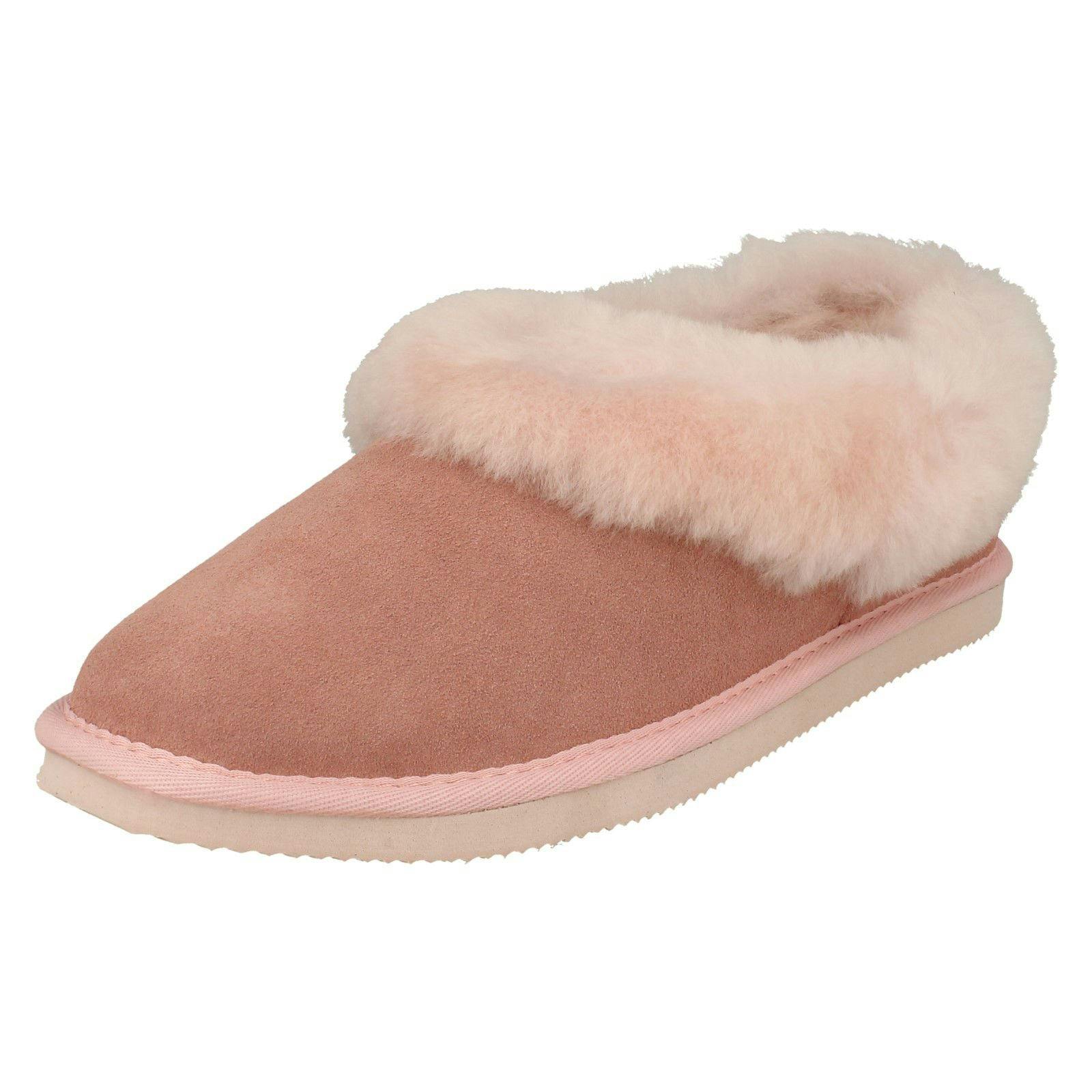 Padders Women's Pink Fur Trim Slippers Cuddle - Combi - Uk 3