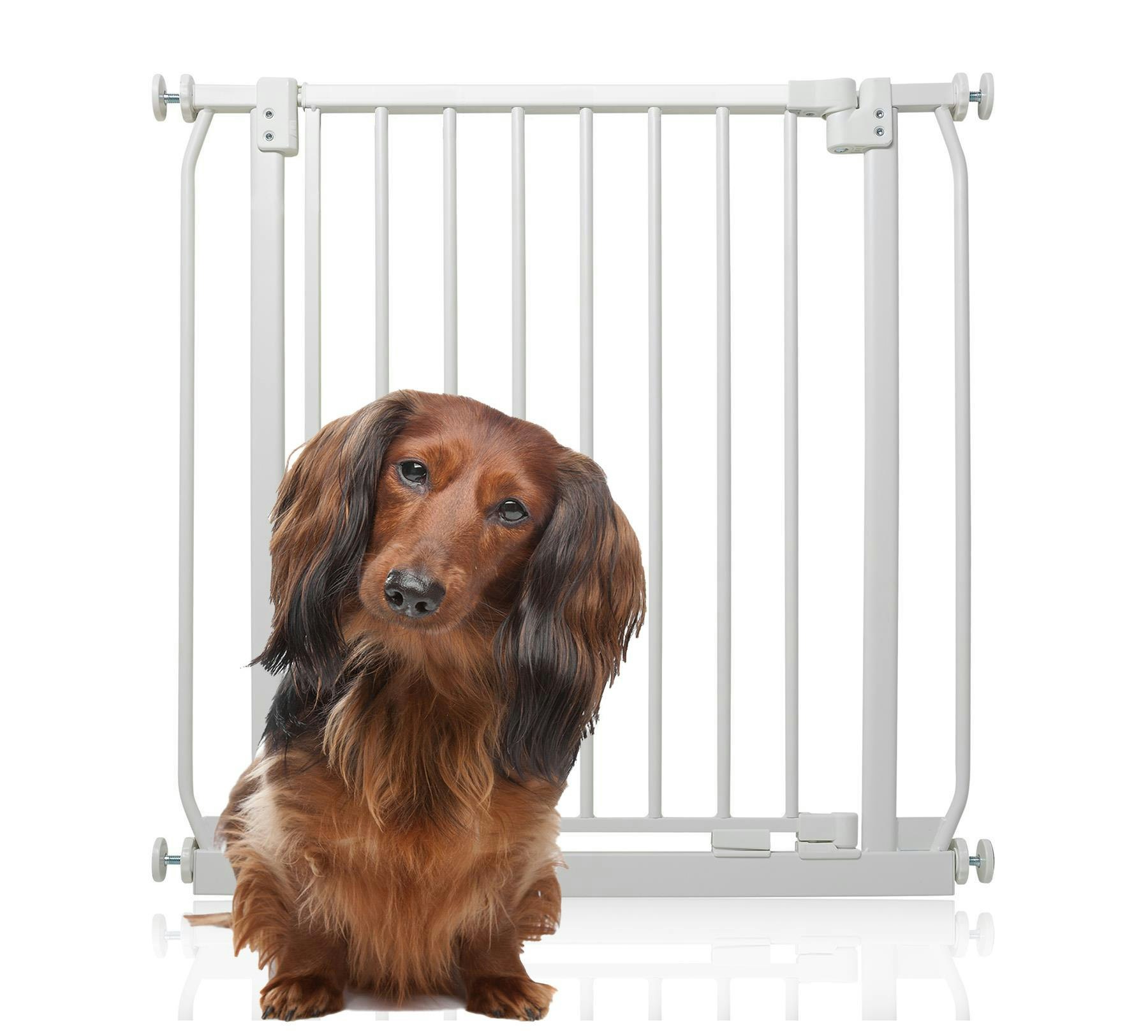 Bettacare White Elite Pressure Dog Gate, 71Cm - 80Cm, Matt Pressure Fit Pet Gate For Dog And Puppy