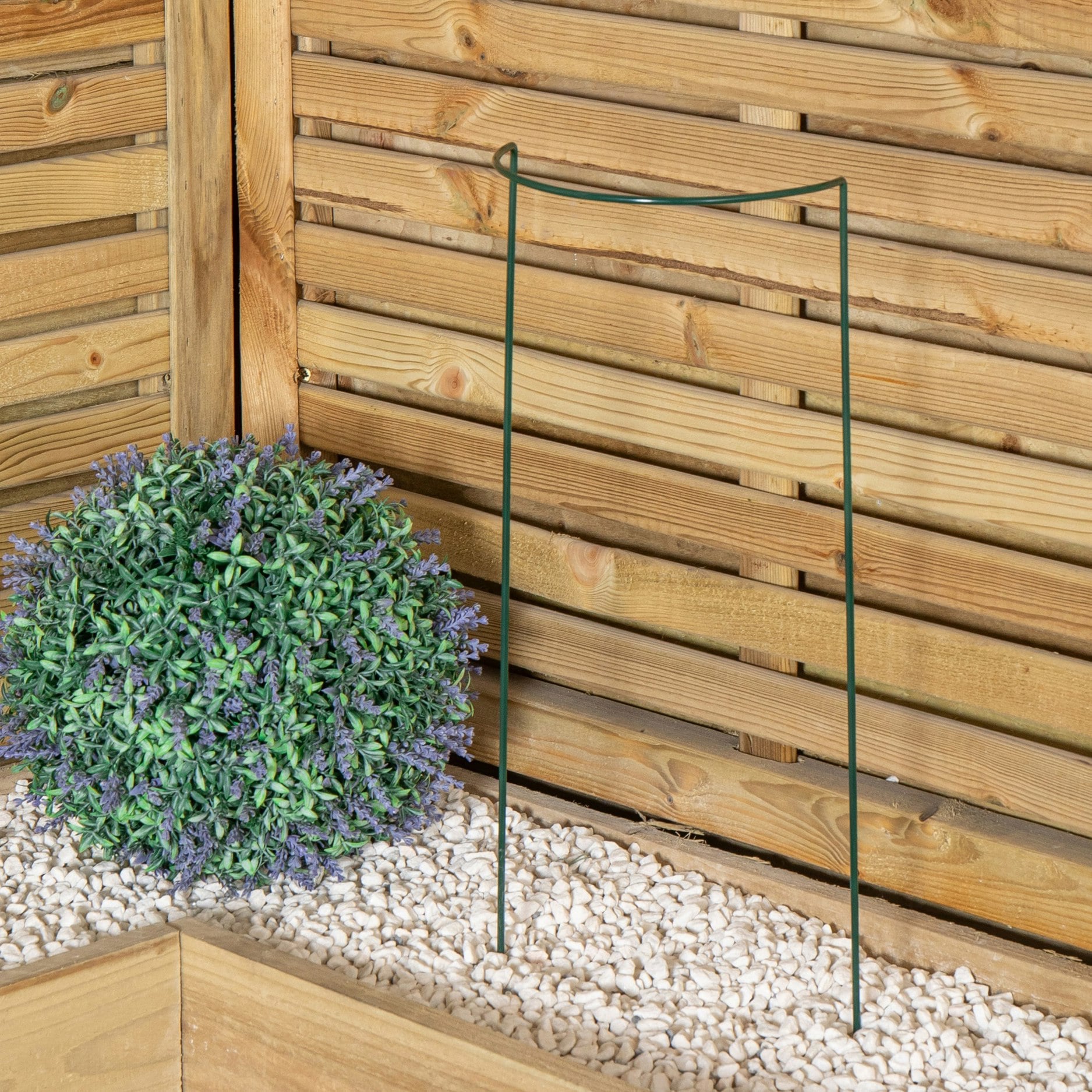 Rackhams Green Urban Metal Herbaceous Garden Plant Support Arc 20Cm X 60Cm - Small