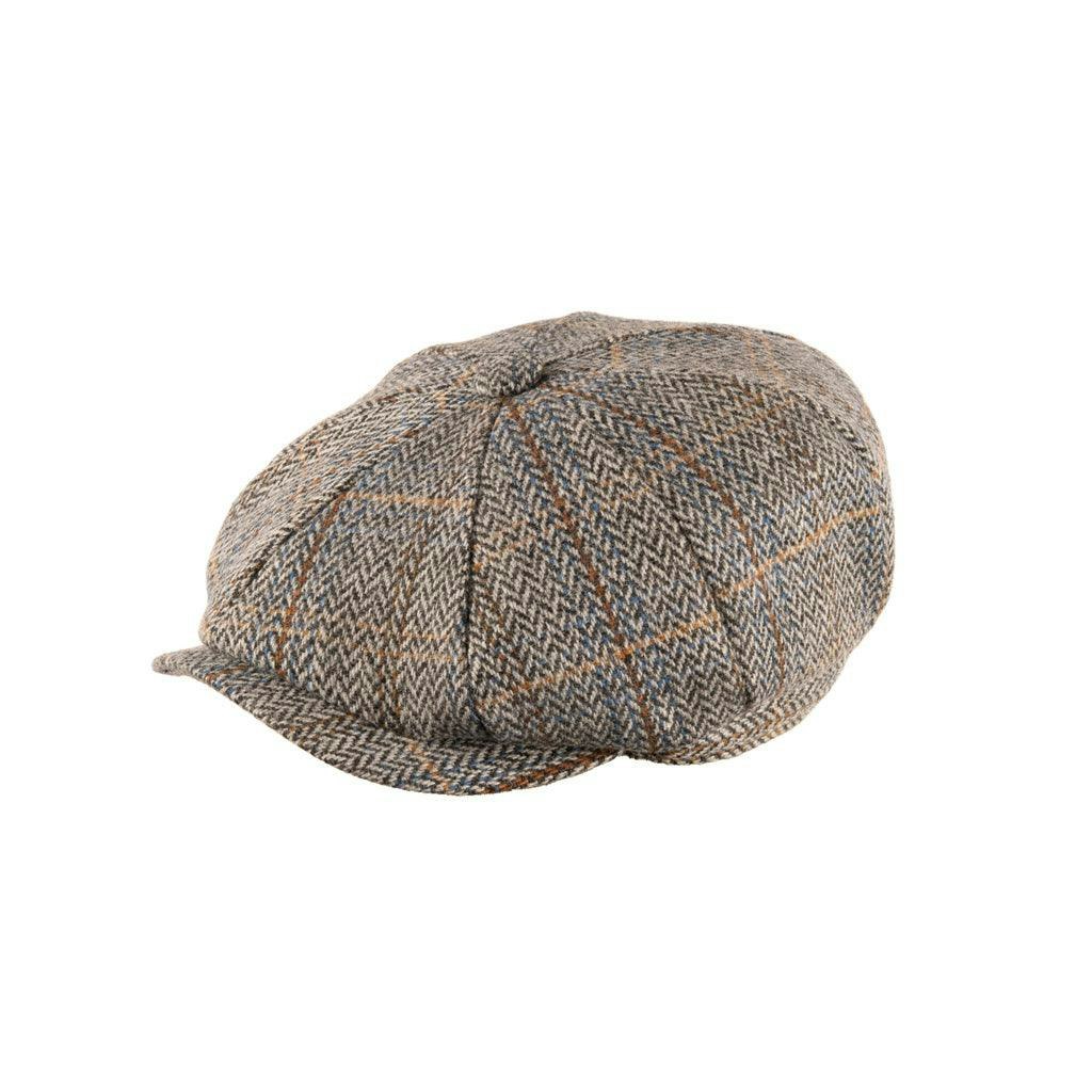 Heritage Traditions Grey Carlyle Newsboy Cap - Jumbo Herringbone