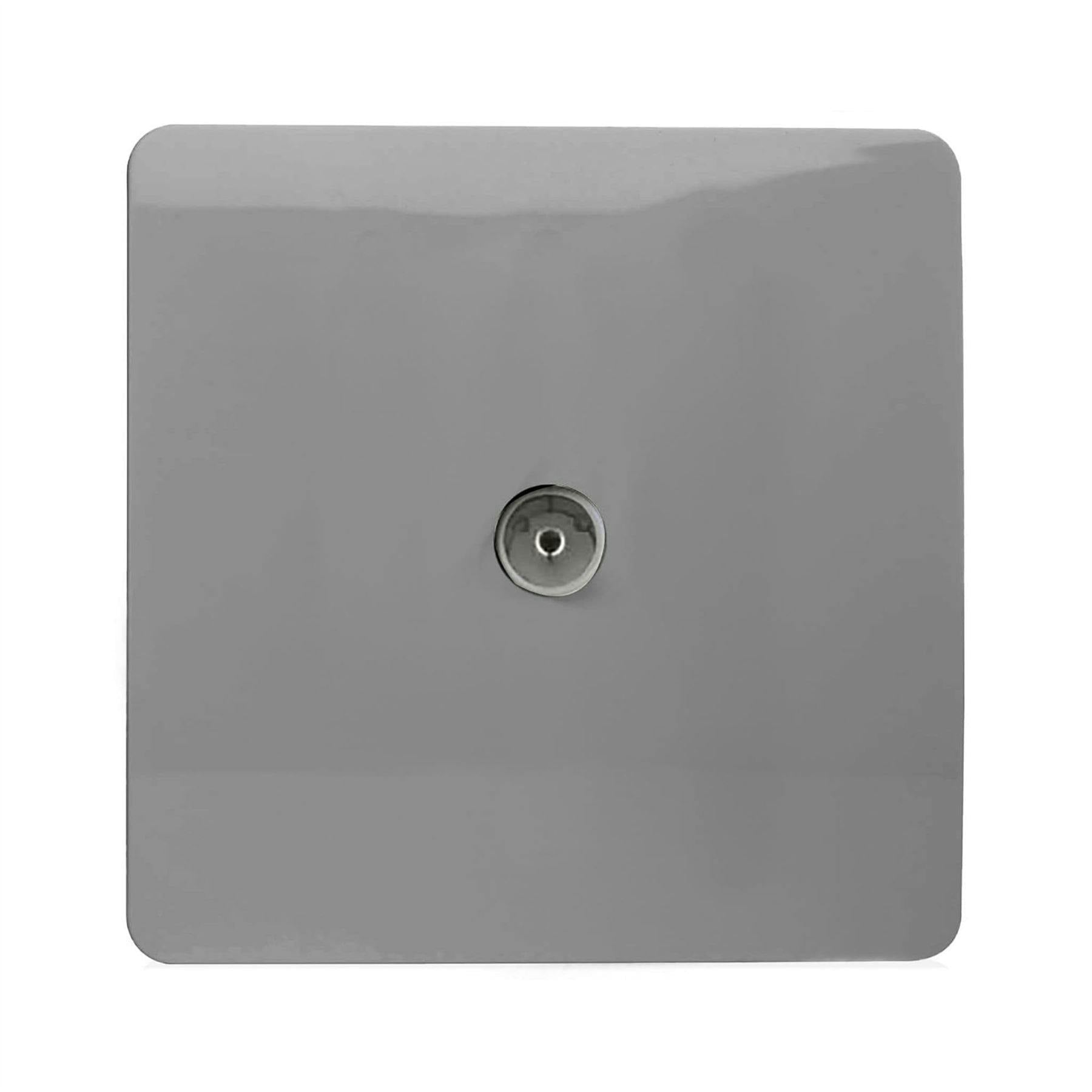 Trendi Switch 1 Gang Female Co-Axial Television Socket - Light Grey - Image 6