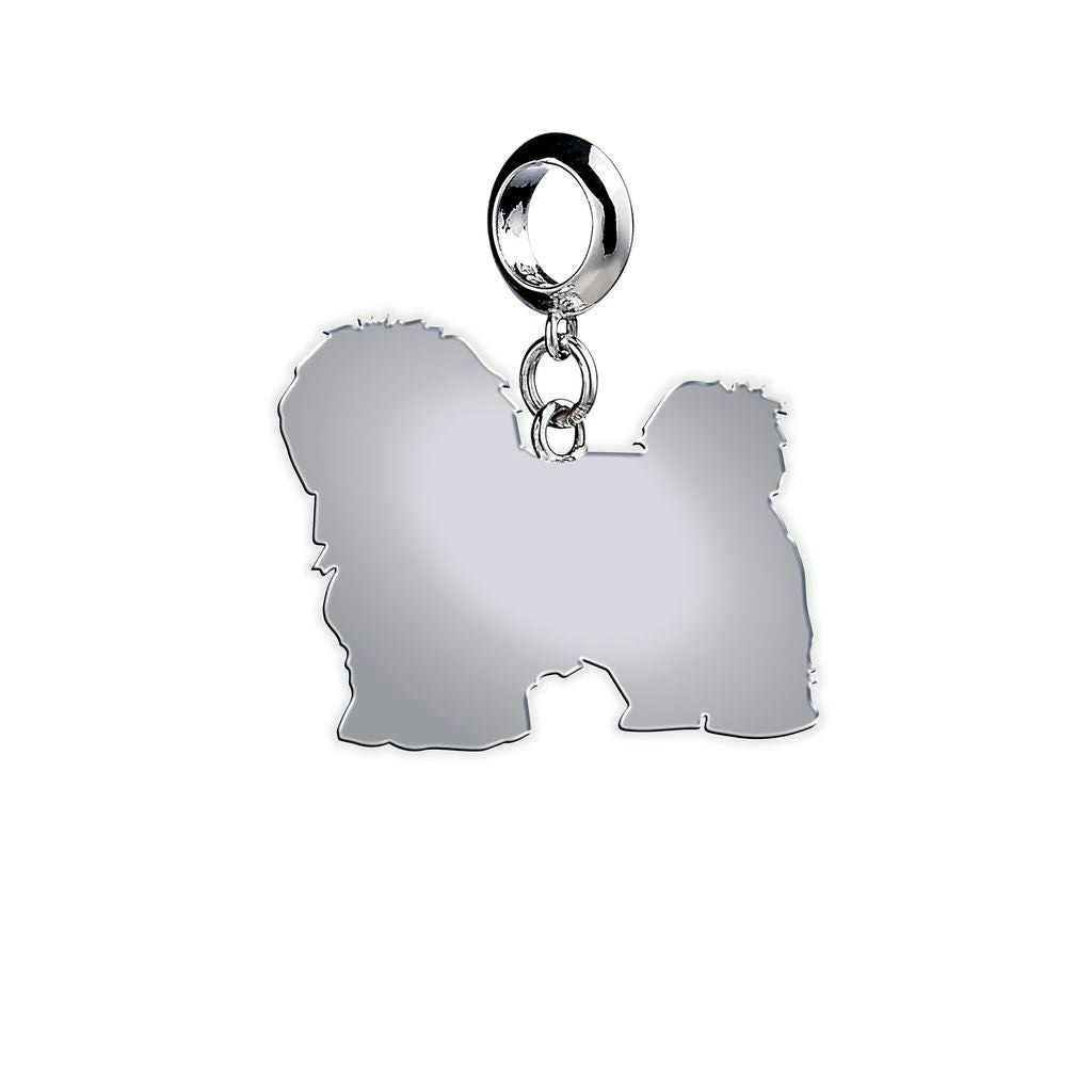 Mylee London Silver Coton De Tulear Silhouette Charm - Slider Charm - No