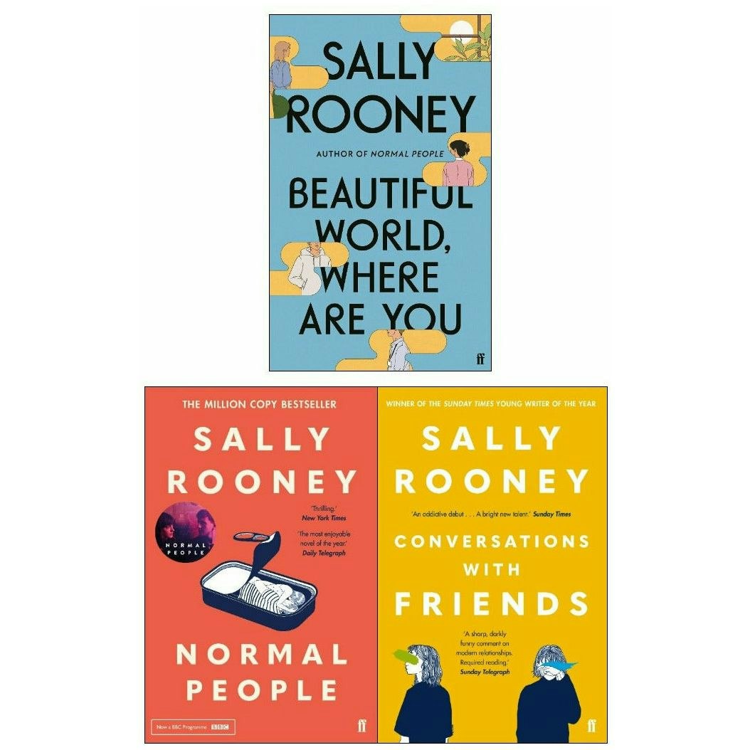 Faber & Faber Sally Rooney Collection 3 Books Set (Beautiful World Where Are You, Normal People, Conversations With Friends)