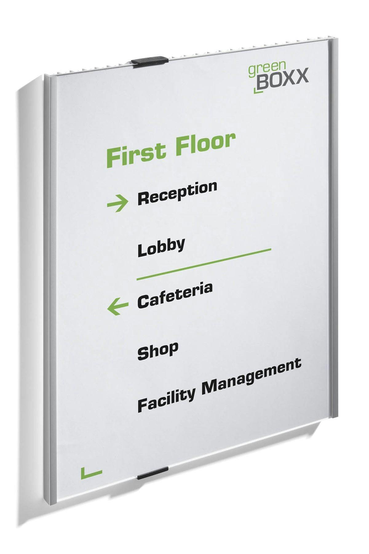 Rackhams Anodised Aluminium Door Sign Holder Wall Mounted Frame | A3
