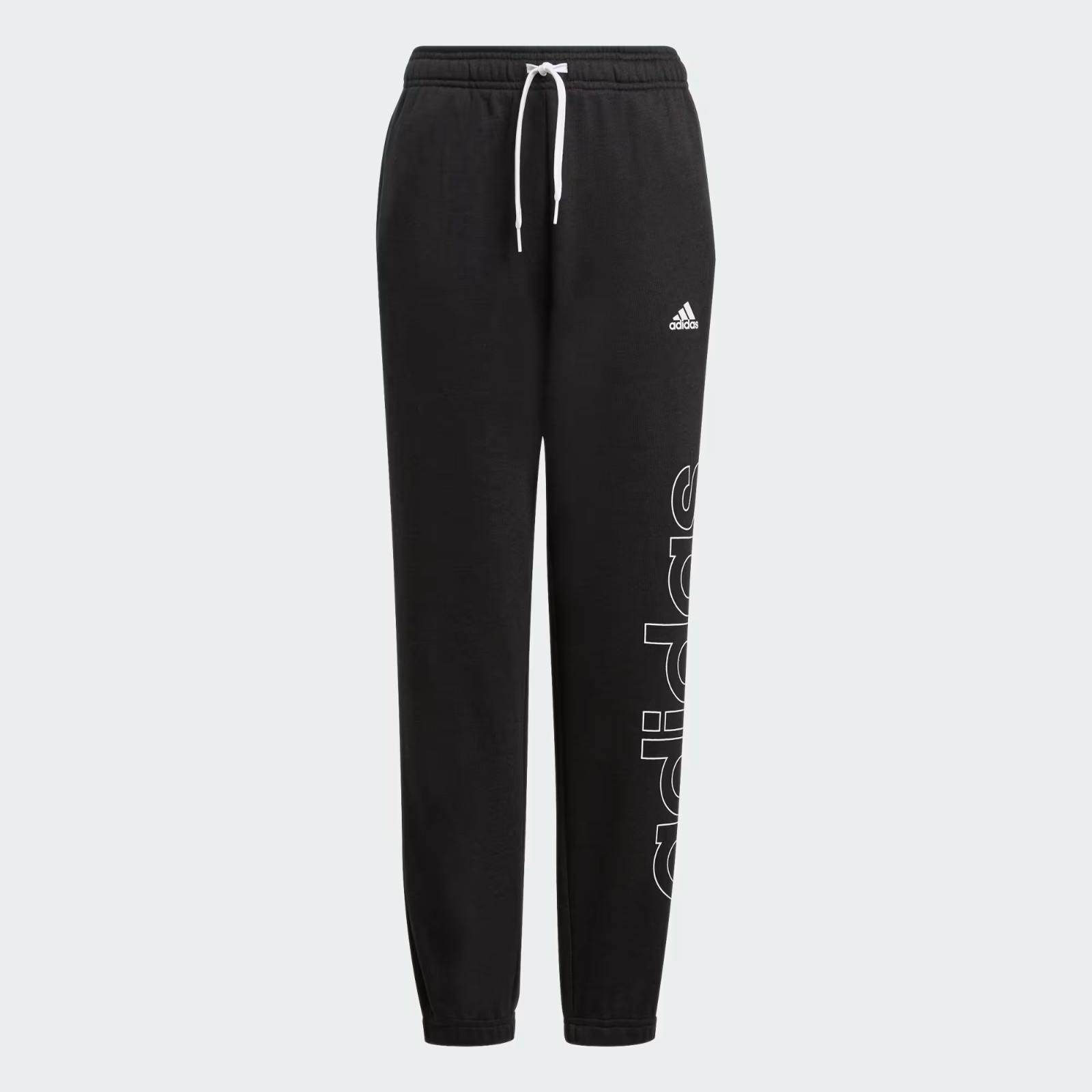 Adidas Black Junior French Terry Jogging Bottoms Sweatpants Gn3990 - 164 13-14 Years