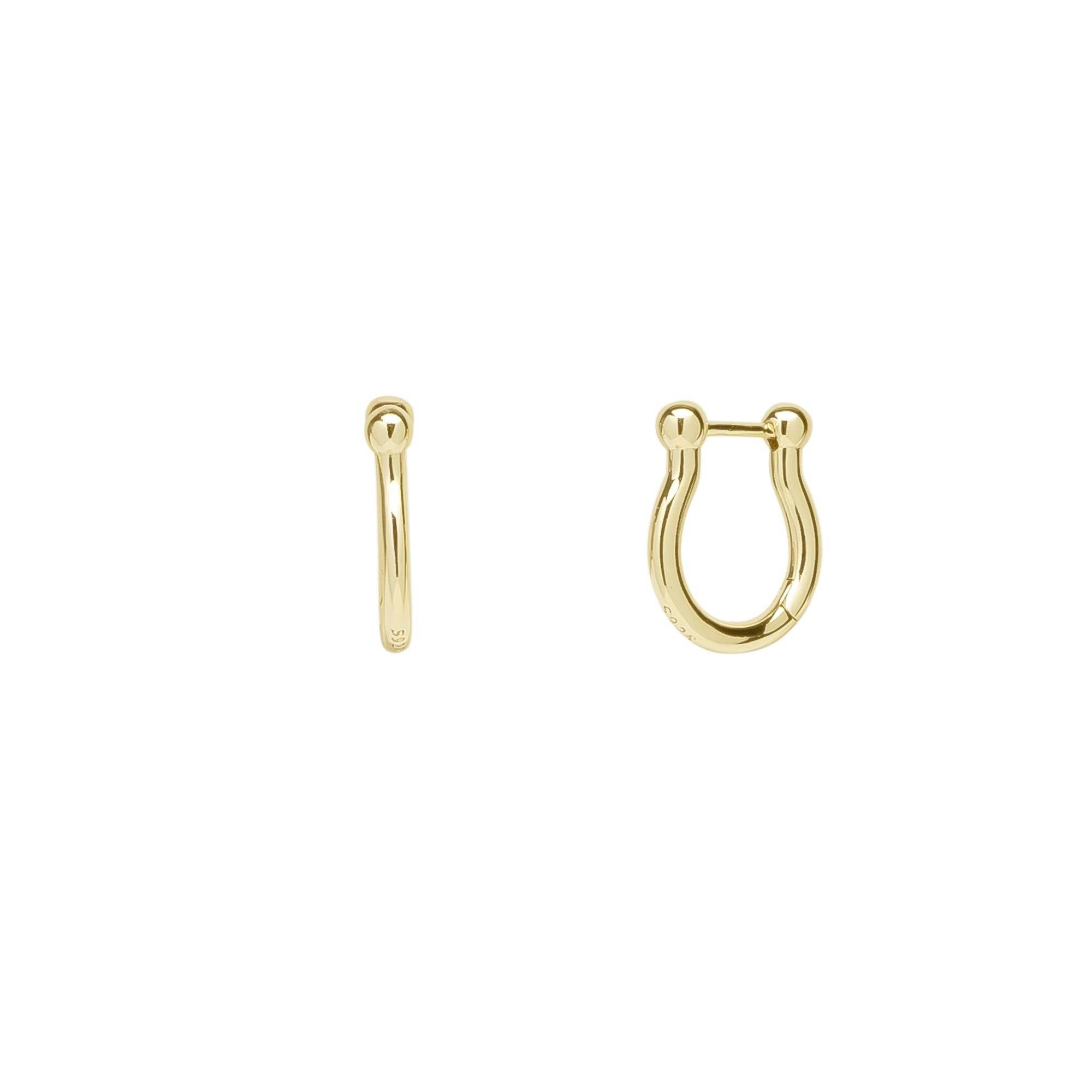 Spero London Silver Horseshoe Cuff Sterling Hoop Earring