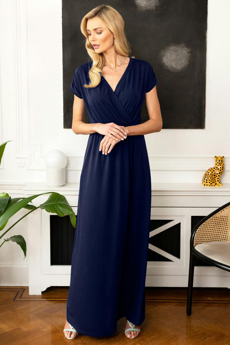 Hotsquash Jersey Maxi Dress - Inky Navy - 8