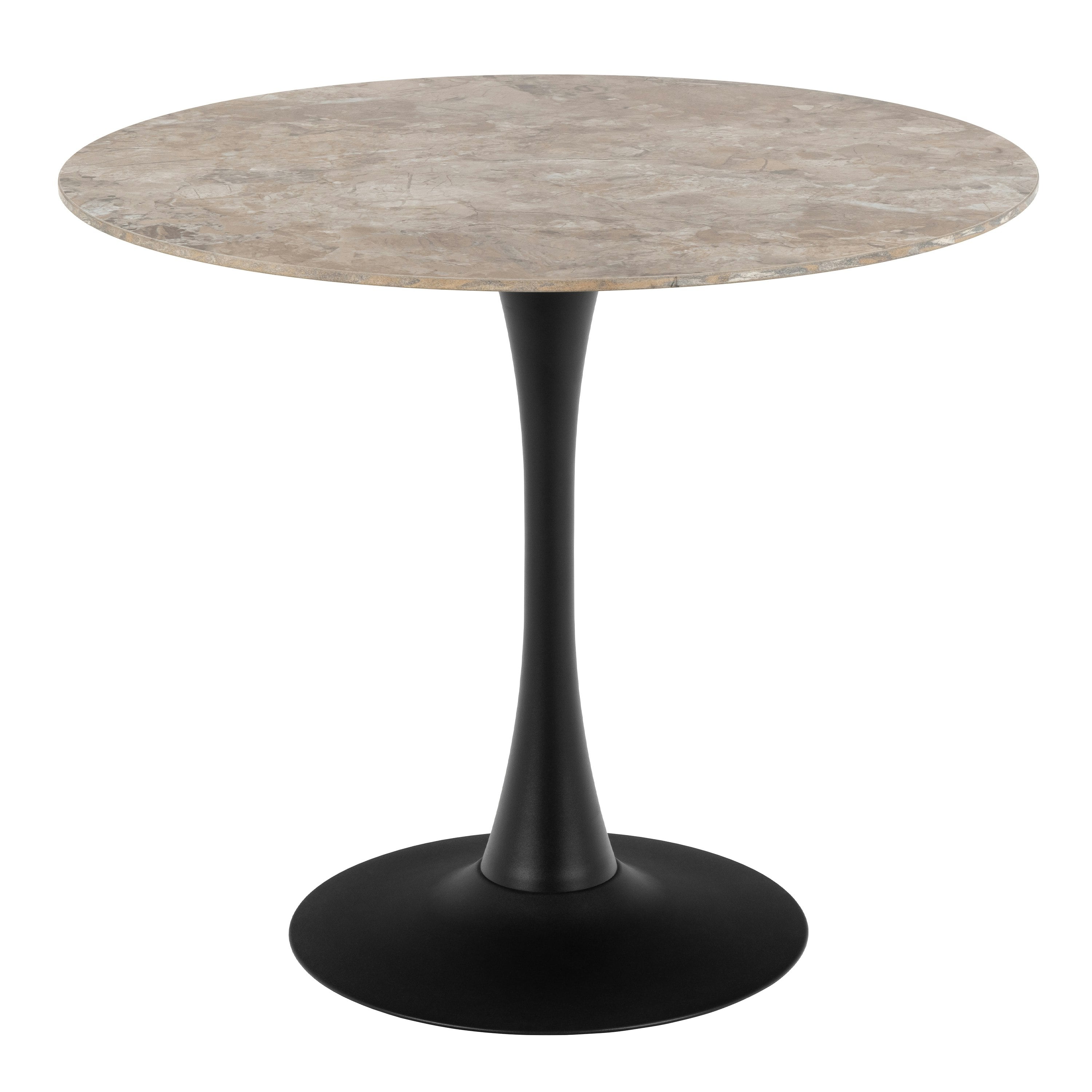 B&Q -  Malta Ceramic Round Dining Table Brown/black 90X75 Cm - Image 6