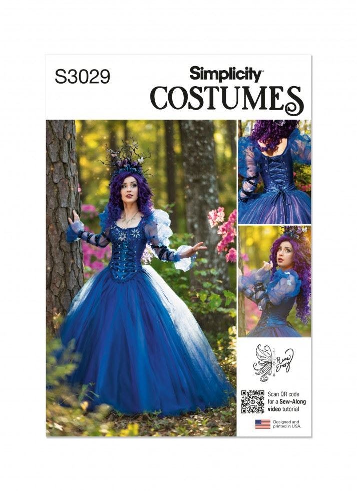 Simplicity Women's Sewing Pattern 3029, Costumes For H5 (6-8-10-12-14) - Intermediate - H5 (6-8-10-12-14)