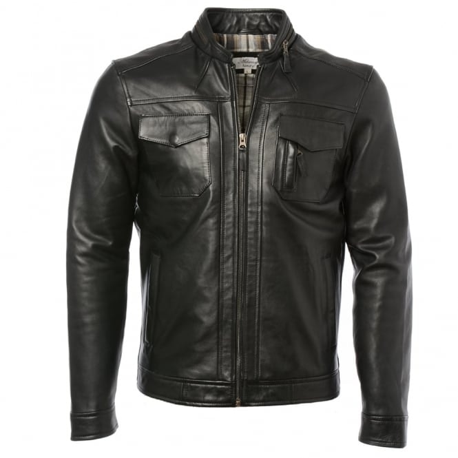 Ashwood Men's Black Leather Jacket: Edinburgh - 5XL - Leather