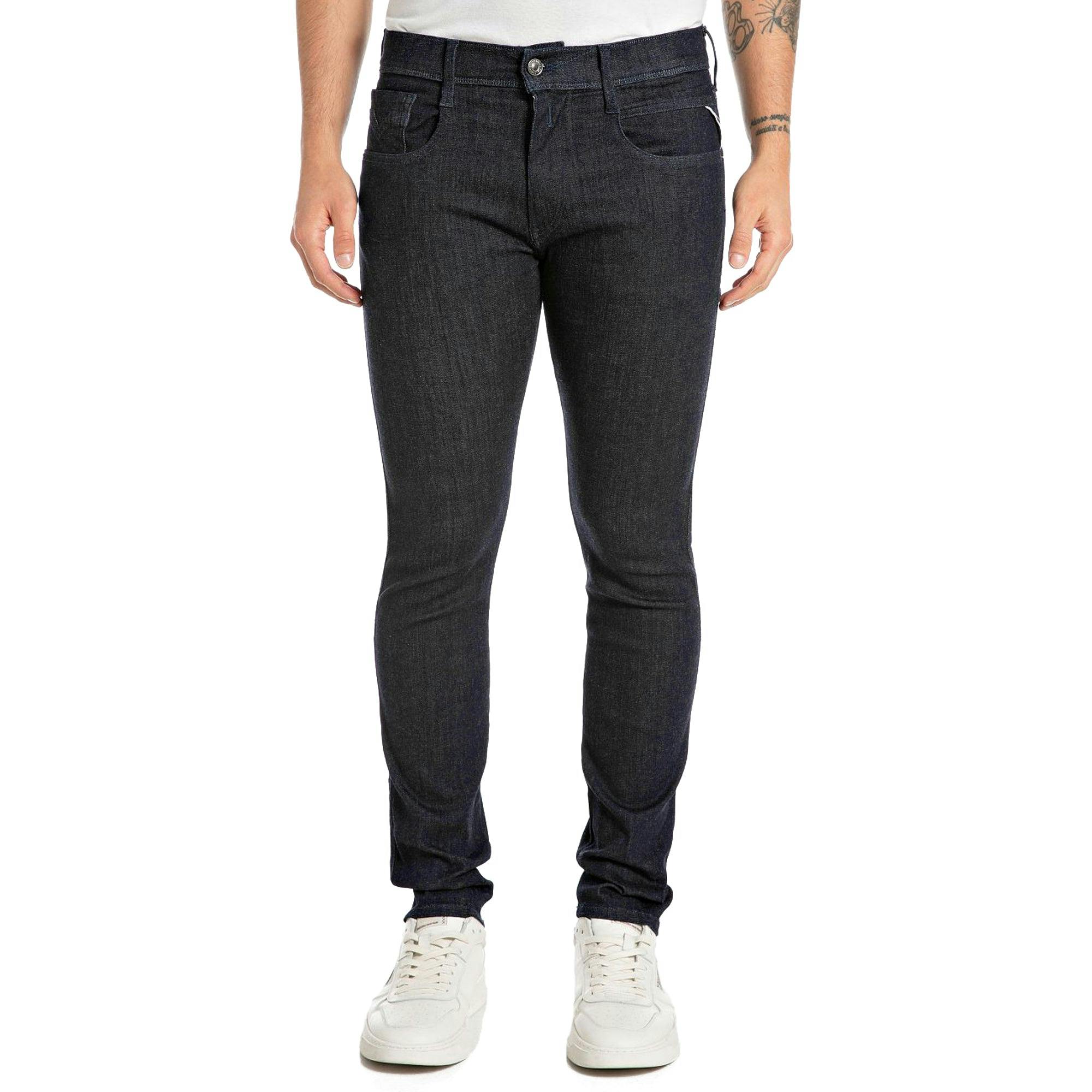 Replay Dark Hyperflex Anbass Slim Tapered Jeans - Raw Tonal Forever - 32/32