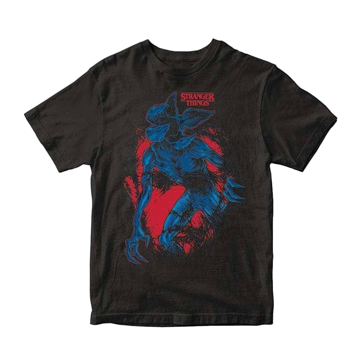 Stranger Things Unisex Black Adult Demogorgon T-Shirt - L