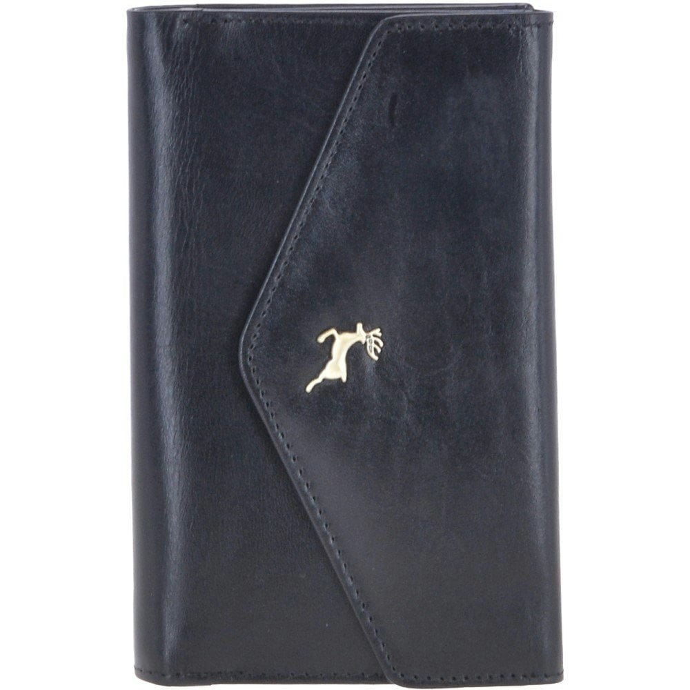 Ashwood Black Small Vegetable Tanned Cash And 10 Card Envelope Purse - One Size - Leather