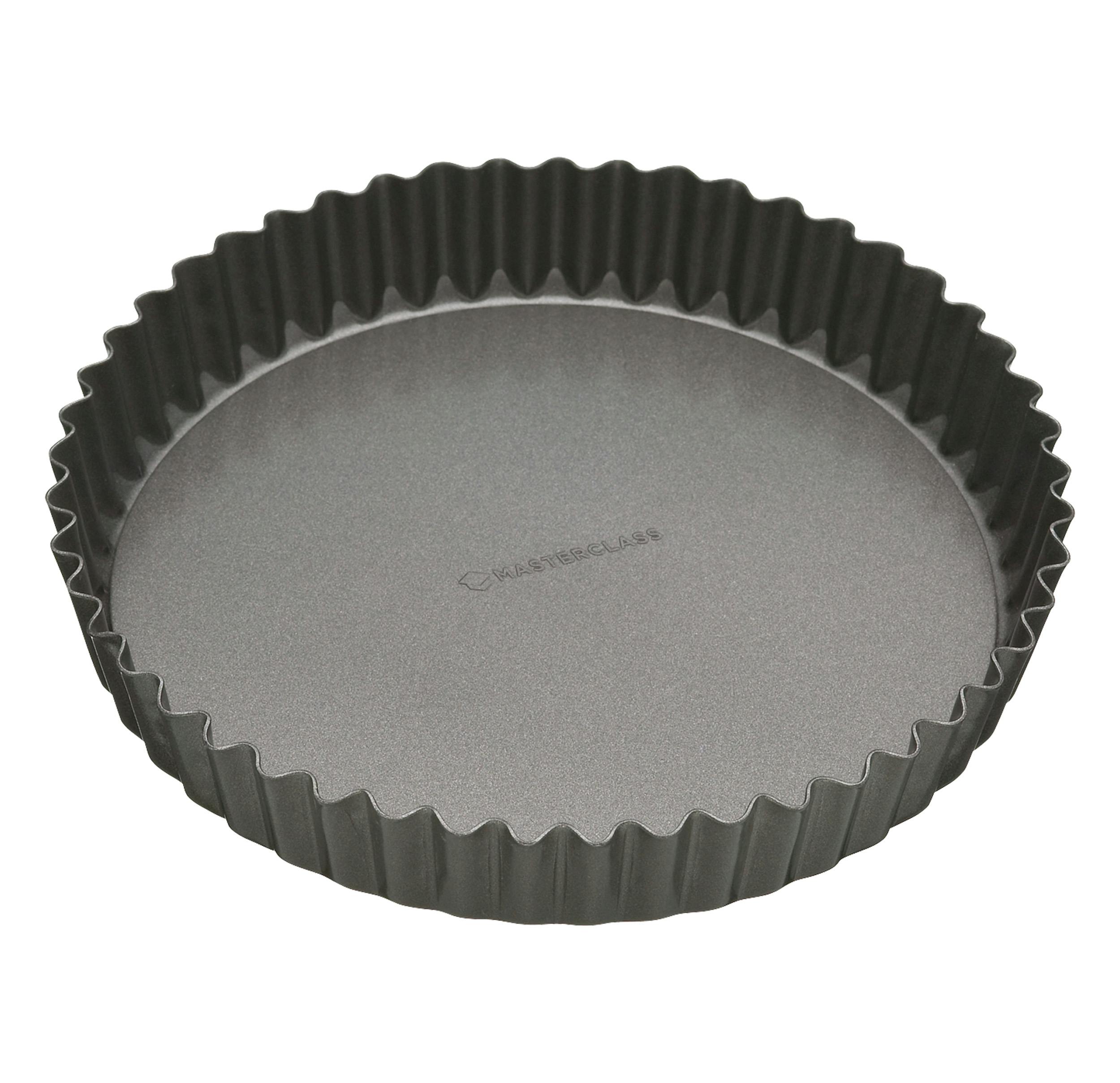 Masterclass Unisex Dark Grey Non-Stick Quiche Tin, Fluted Loose Base Tart Tin, Carbon Steel, 30Cm In - Image 9