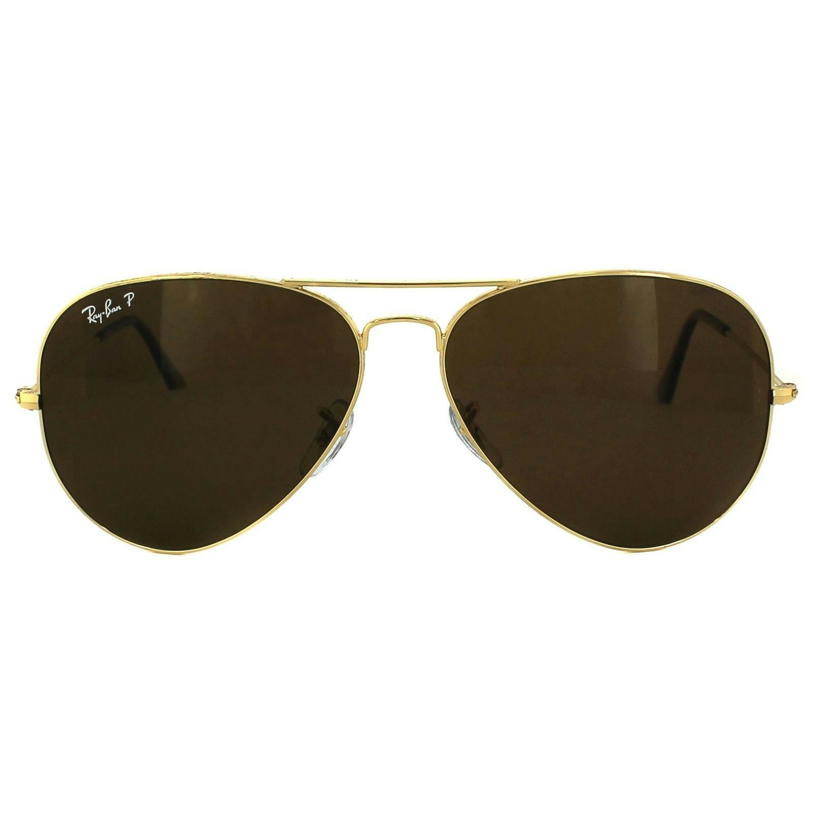 Ray-Ban Unisex Gold/Brown Sunglasses Aviator 3025 001/57 Polarized