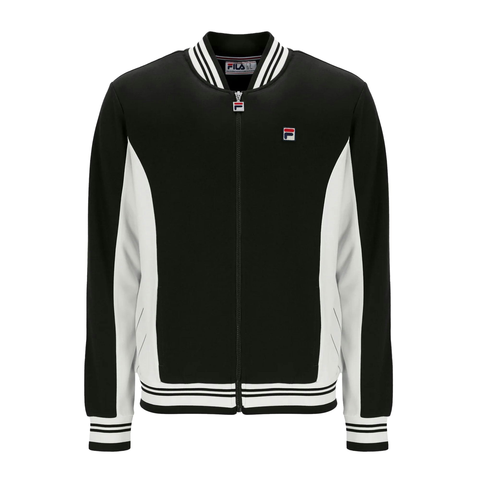Fila Black Settanta Baseball Track Top Jacket /Gardenia - 4XL