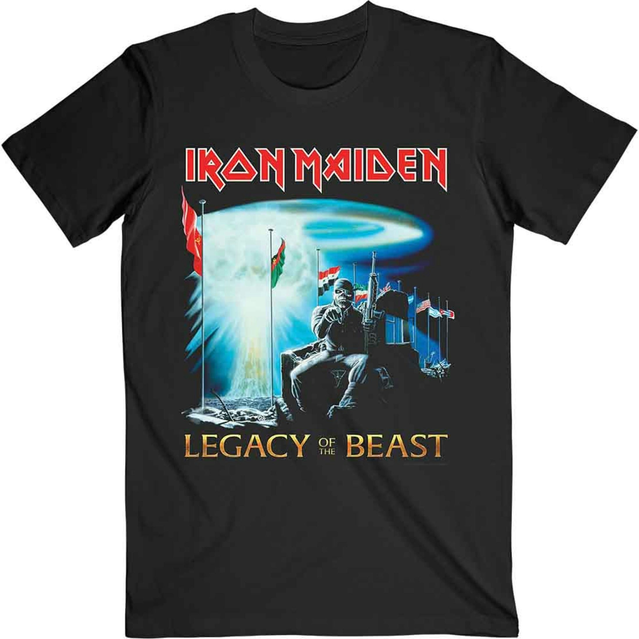 Paradiso Clothing Men's Black Iron Maiden Two Minutes To Midnight T Shirt - S