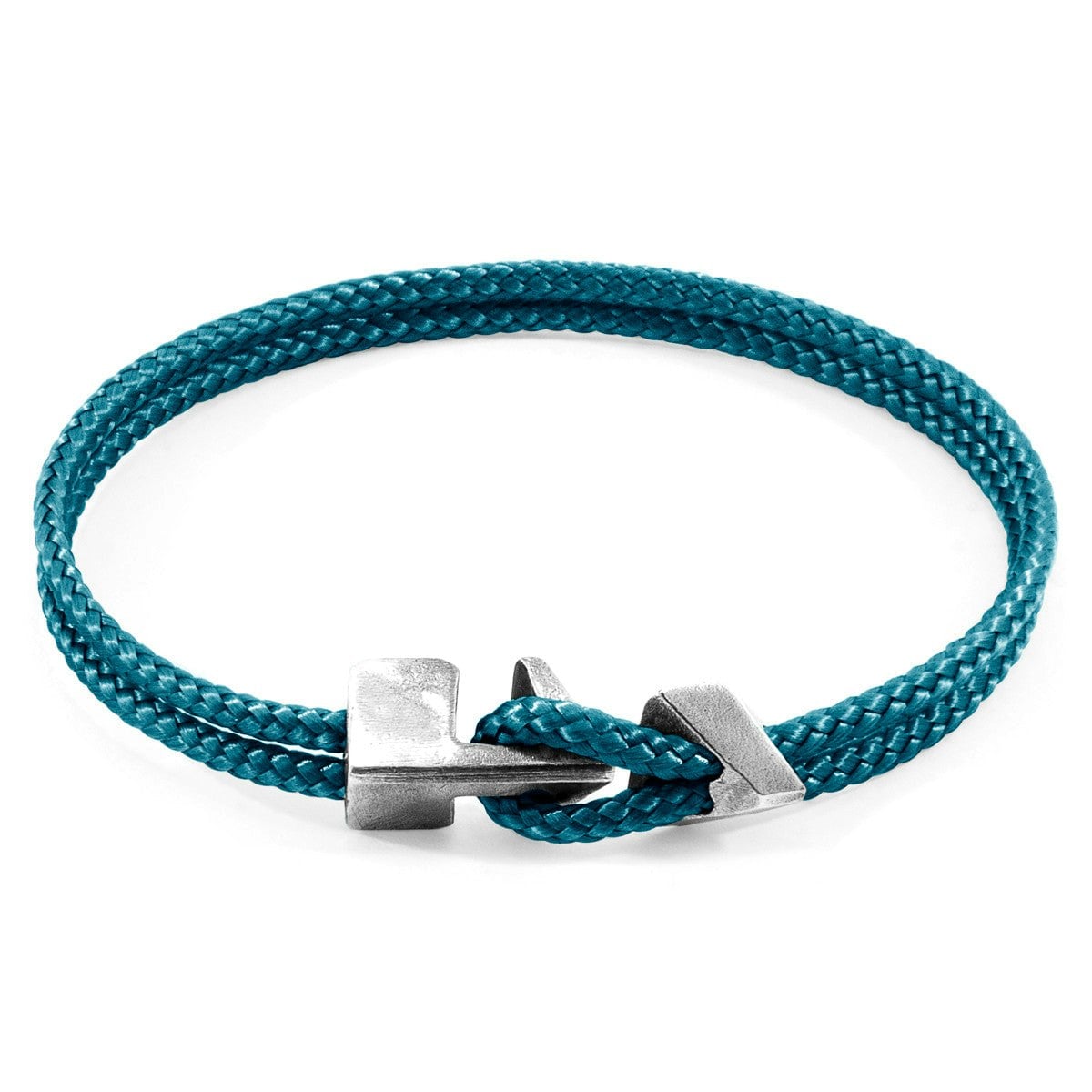 Anchor & Crew Blue/Silver Ocean Brixham And Rope Bracelet - S - 19Cm