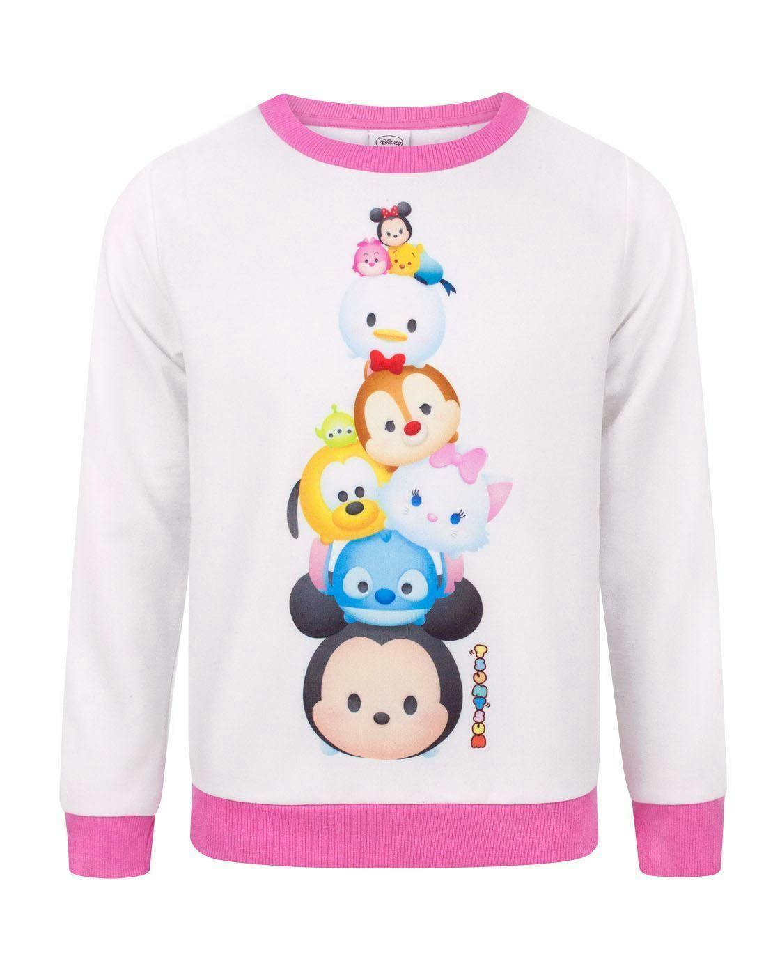 Vanilla Underground Girls White/Pink Disney Tsum Tsum Sweatshirt - 9-10 Years