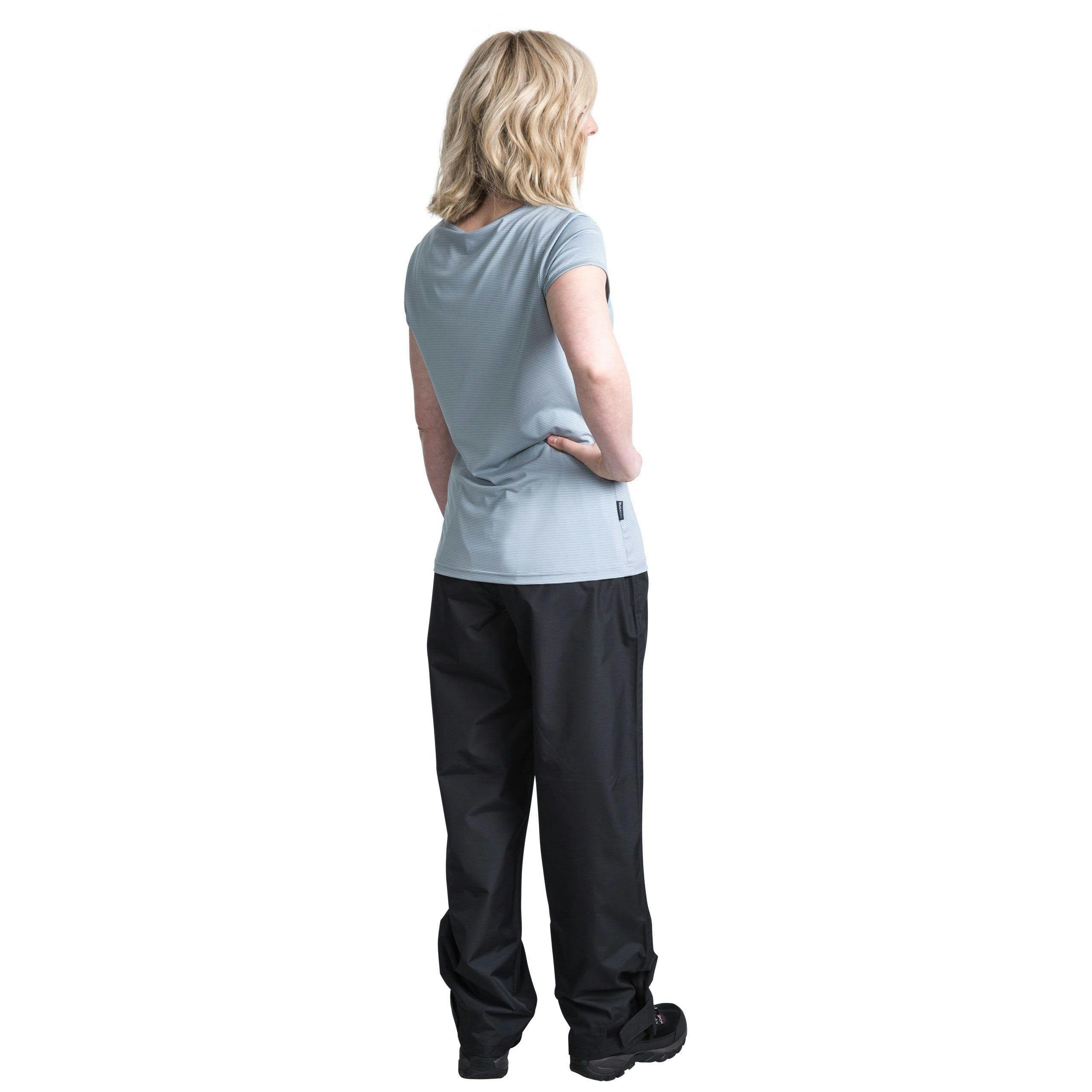 Trespass Women's Black Tutula Waterproof Trousers - Xxl/Sl - 100% Polyester