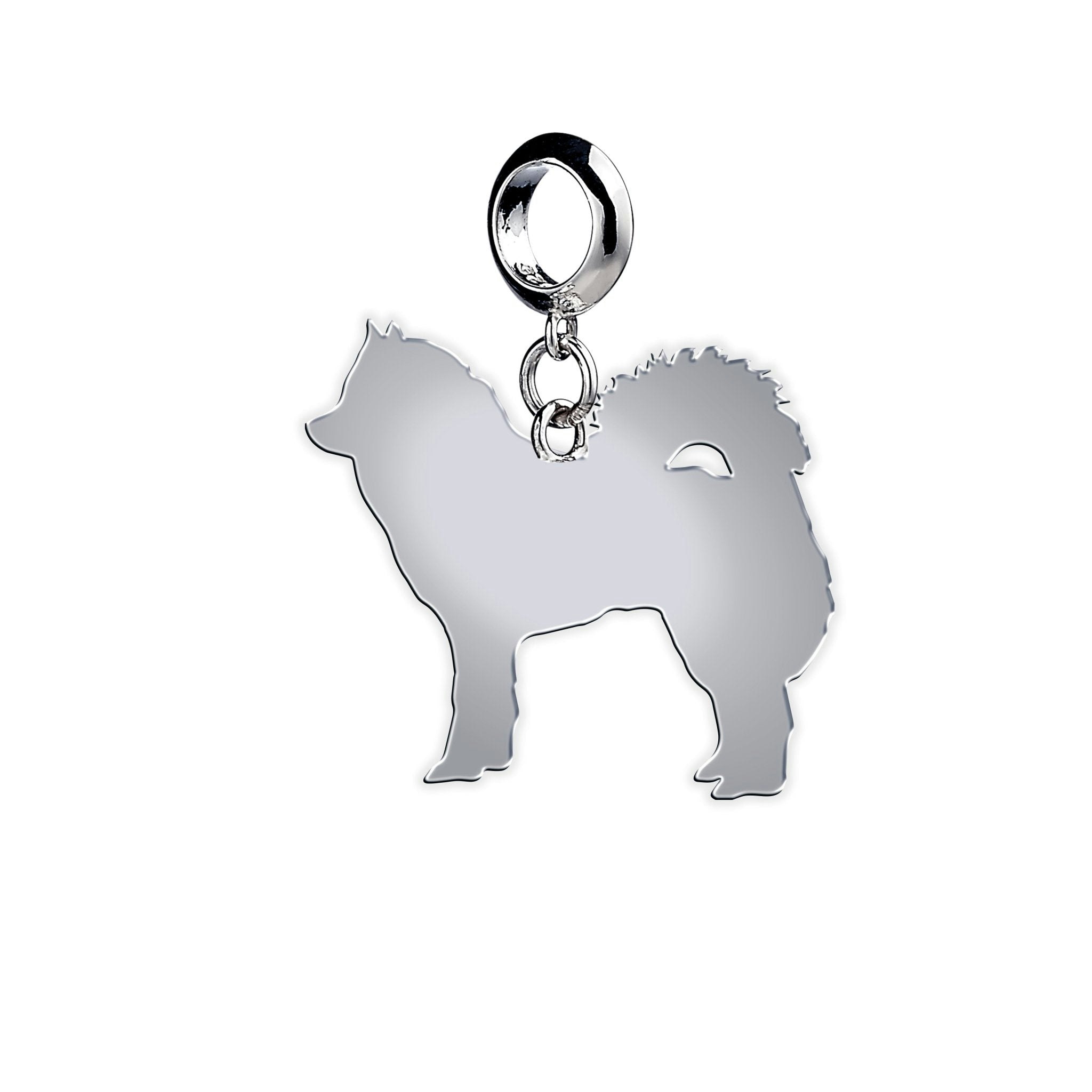 Mylee London Silver Eurasier Silhouette Charm - Yes - Slider Charm
