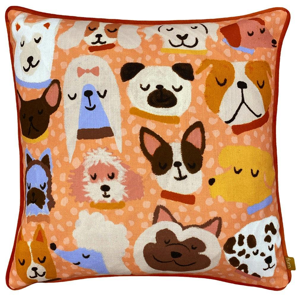 Furn Woofers Dog Cushion Cover - Multicoloured - One Size - Multicoloured - 100% Polyester