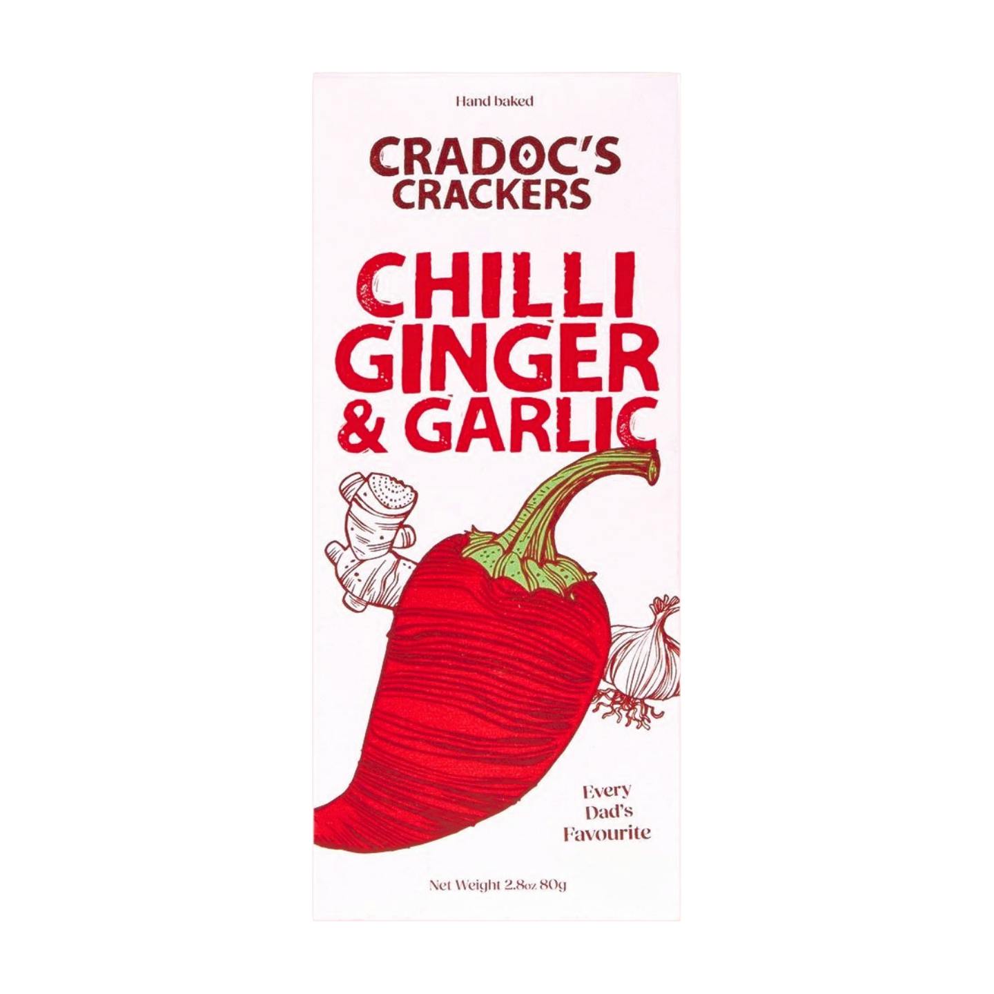 Cradoc's Black/Blue Chilli, Ginger & Garlic Crackers (80G)