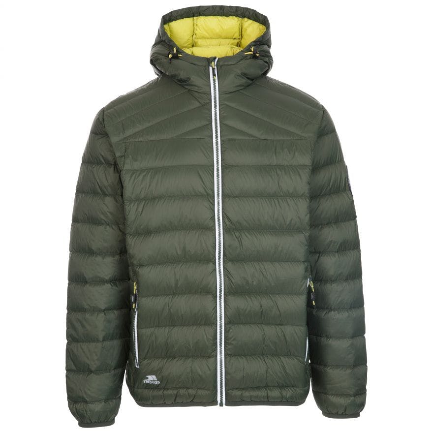 Trespass Men's Whitman Ii Down Packaway Jacket - Ivy - Xs - Ivy - 50% Polyamide/40% Down/10% Feather