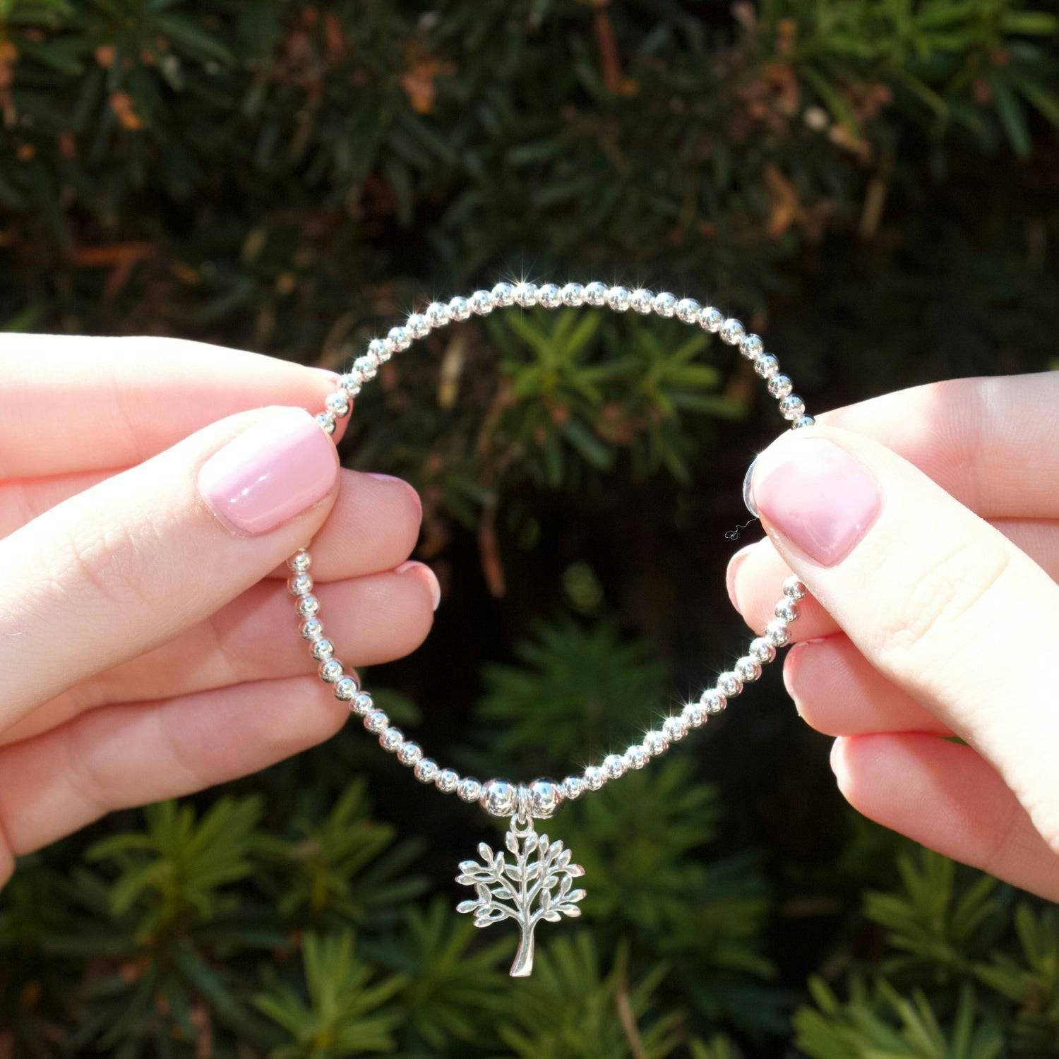 Mylee London Silver Tree Of Life On Ball Bead Bracelet - No - Adult